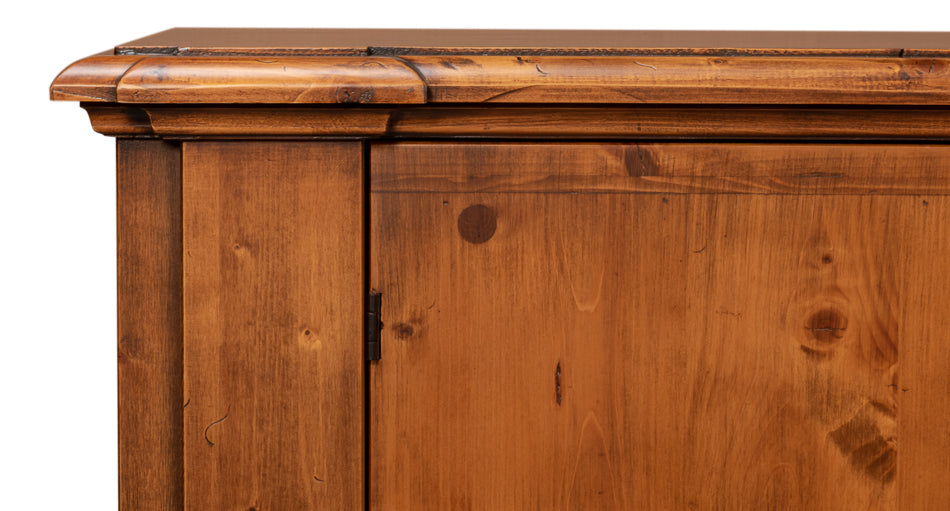 Crested Wall Cabinet,Noce Anticato by Sarreid Ltd - view 5