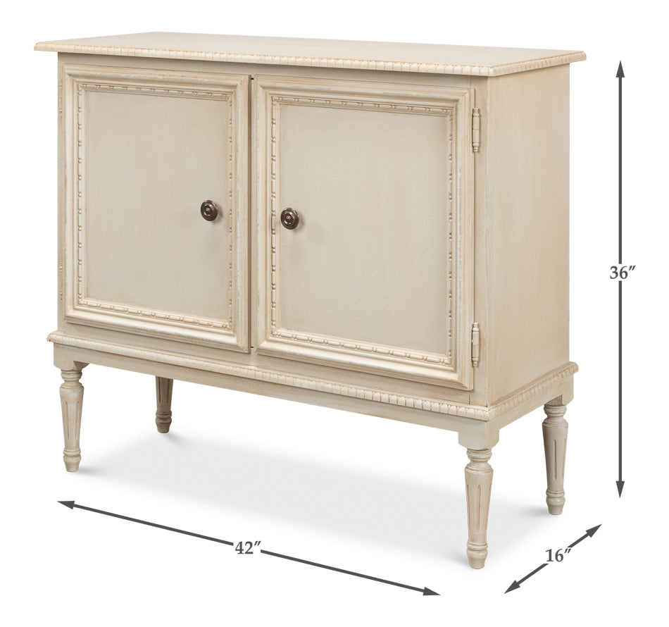2 Door Sideboard, Bright Lime White by Sarreid Ltd - view 7