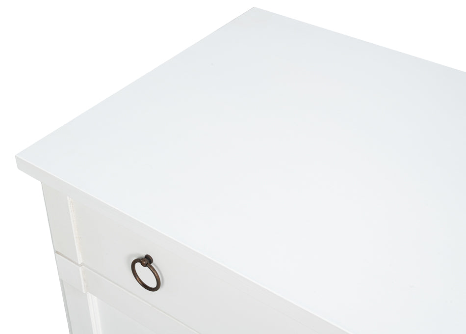 Center Media Base, Cortina White by Sarreid Ltd - view 4