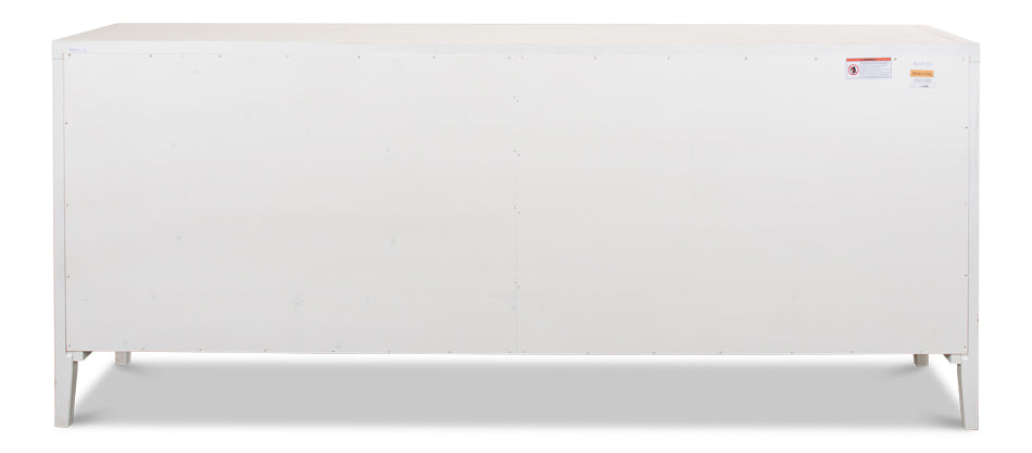 Blanco 4 Door Buffet, Cortina White by Sarreid Ltd - view 8