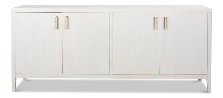 Blanco 4 Door Buffet, Cortina White by Sarreid Ltd - view 2