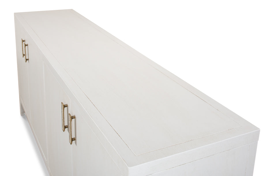 Blanco 4 Door Buffet, Cortina White by Sarreid Ltd - view 4