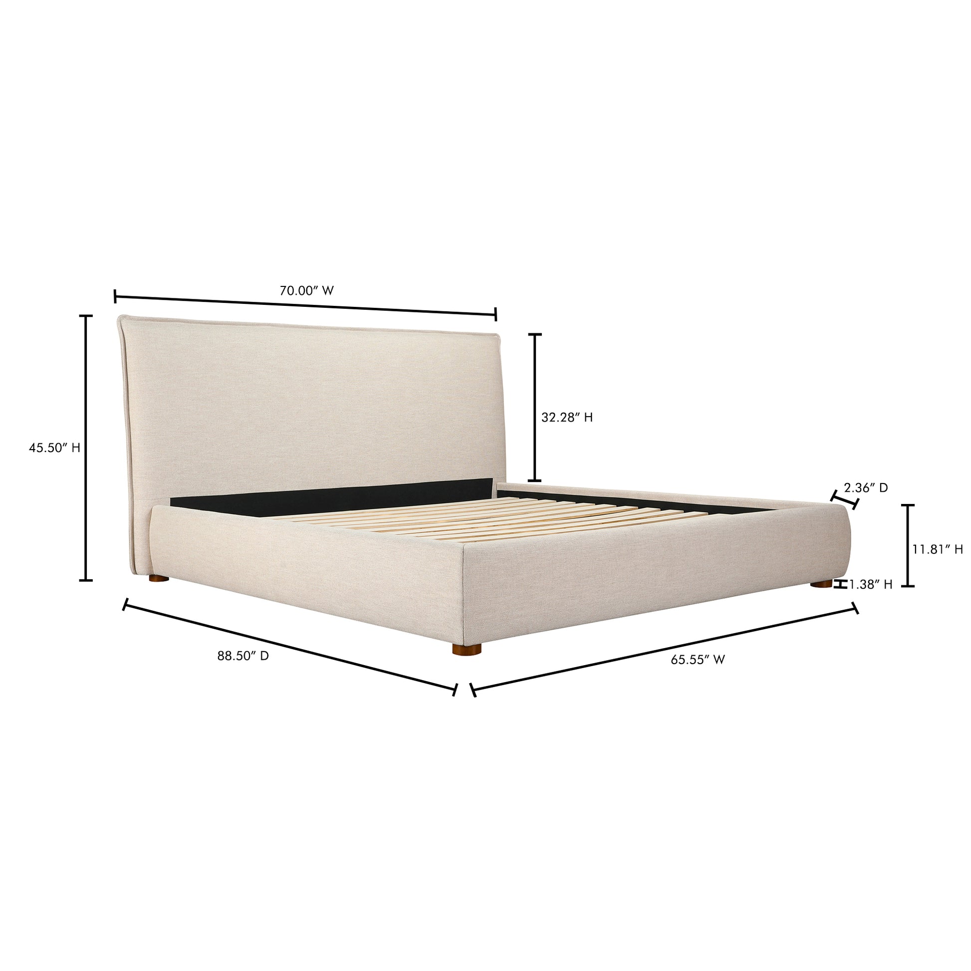 Luzon Queen Bed Wheat by Moe's Home Collection - view 3
