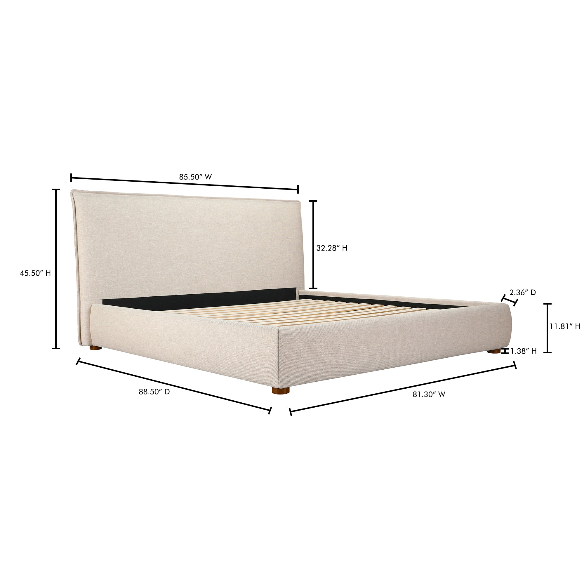 Luzon King Bed Wheat by Moe's Home Collection - view 3