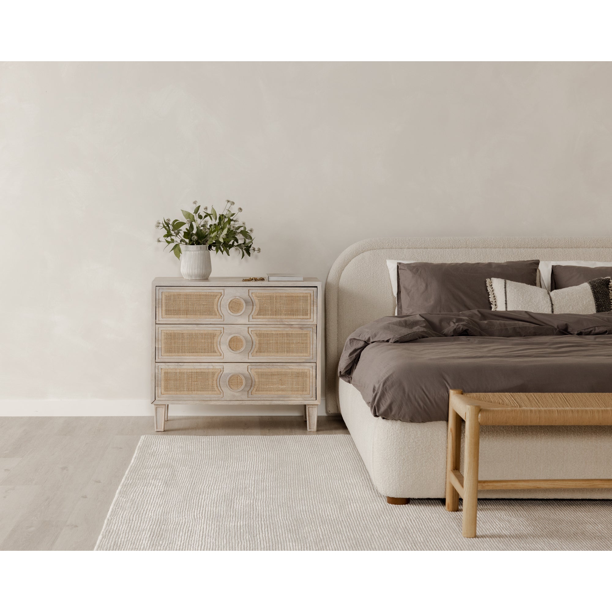 Colin Queen Bed Oatmeal by Moe's Home Collection - view 3