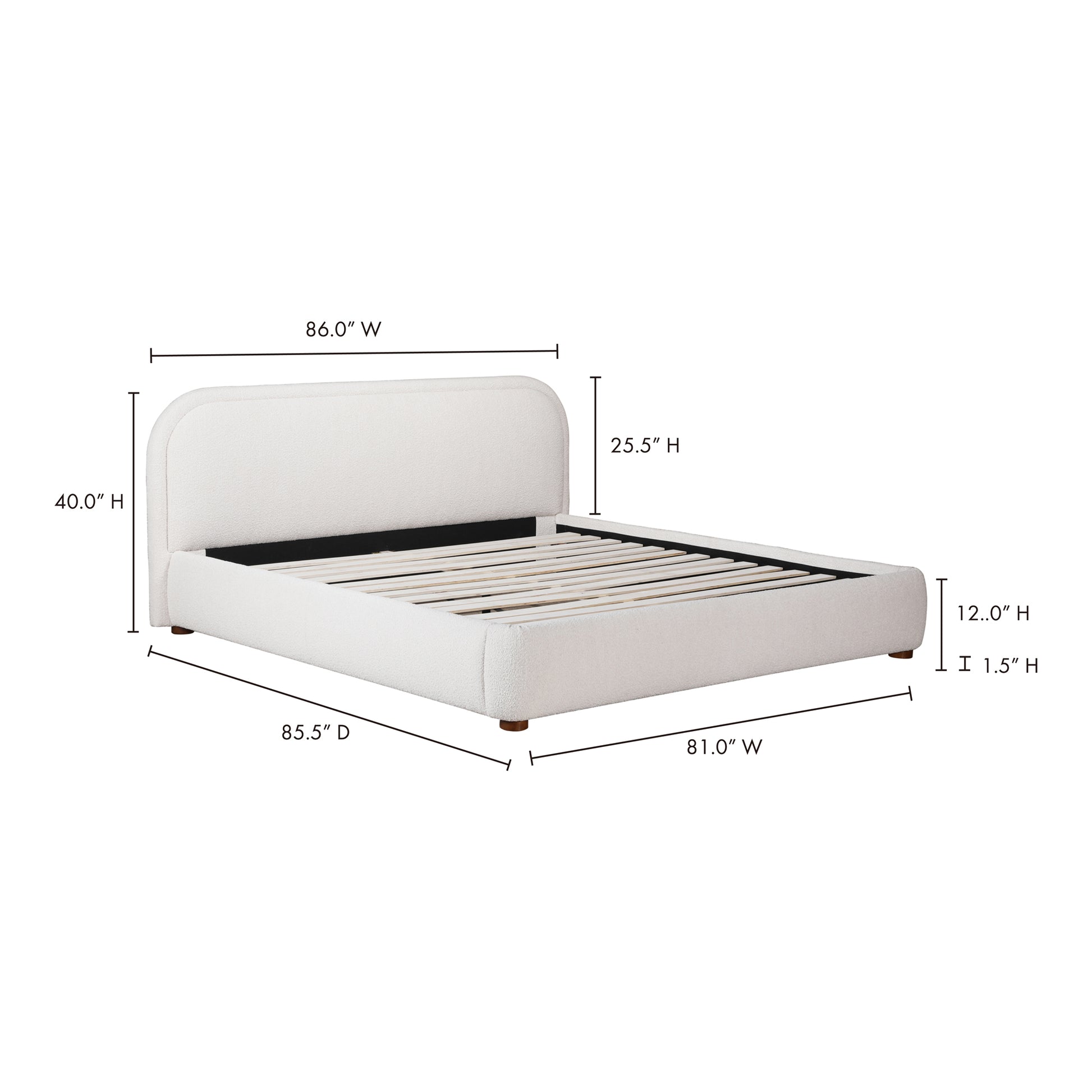 Colin King Bed Oatmeal by Moe's Home Collection - view 9