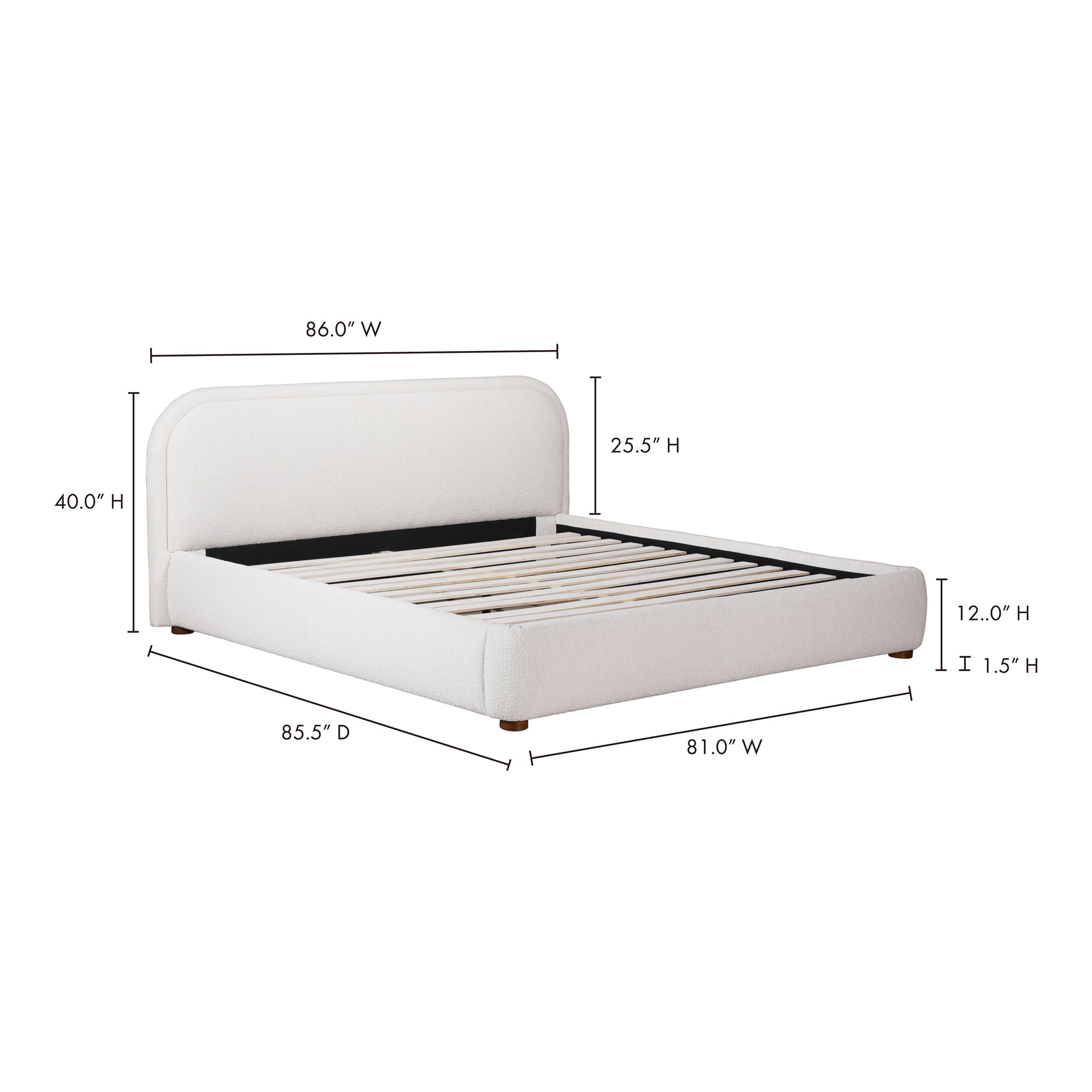 Colin King Bed Oatmeal by Moe's Home Collection - view 9