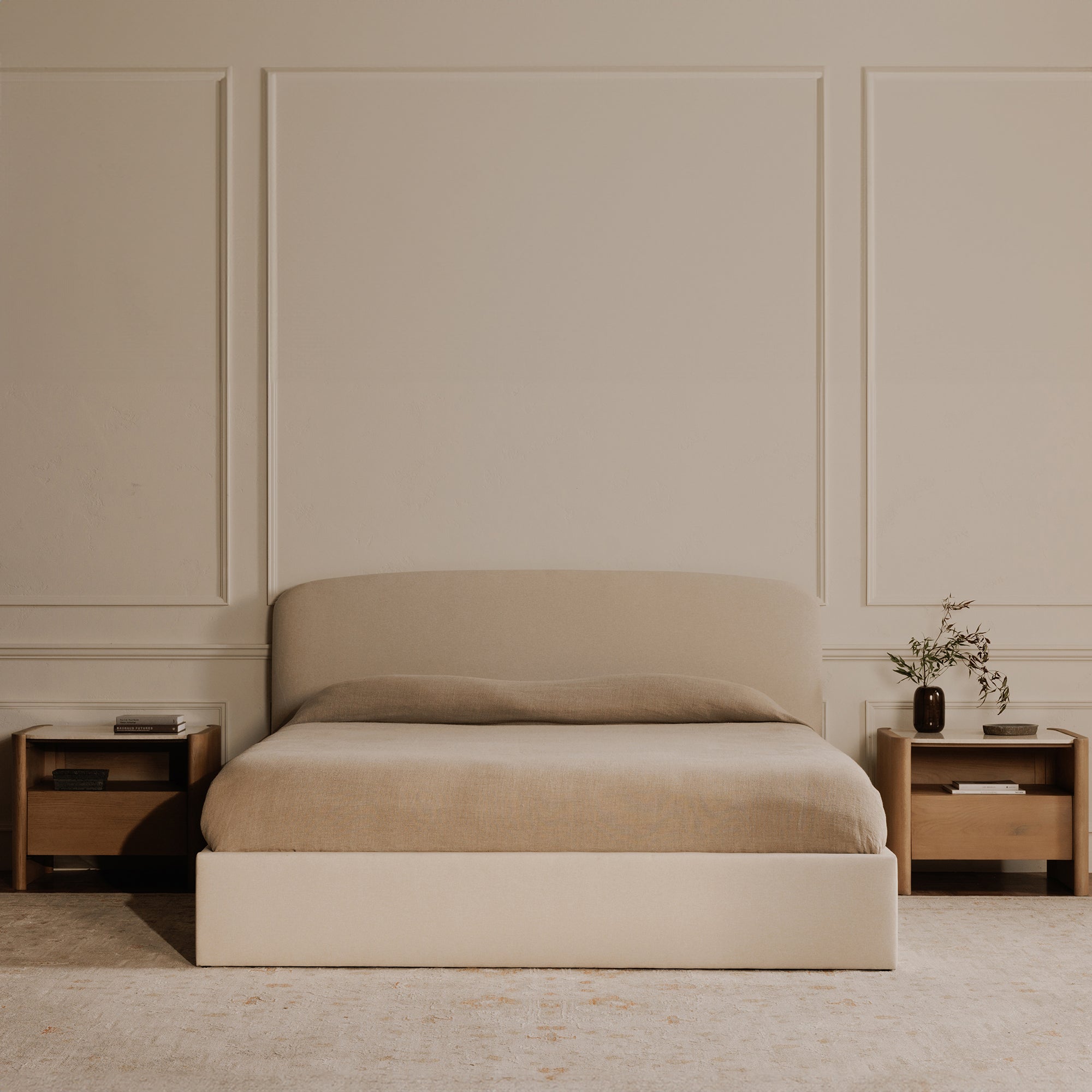Joan Queen Storage Bed Cream by Moe's Home Collection - view 9