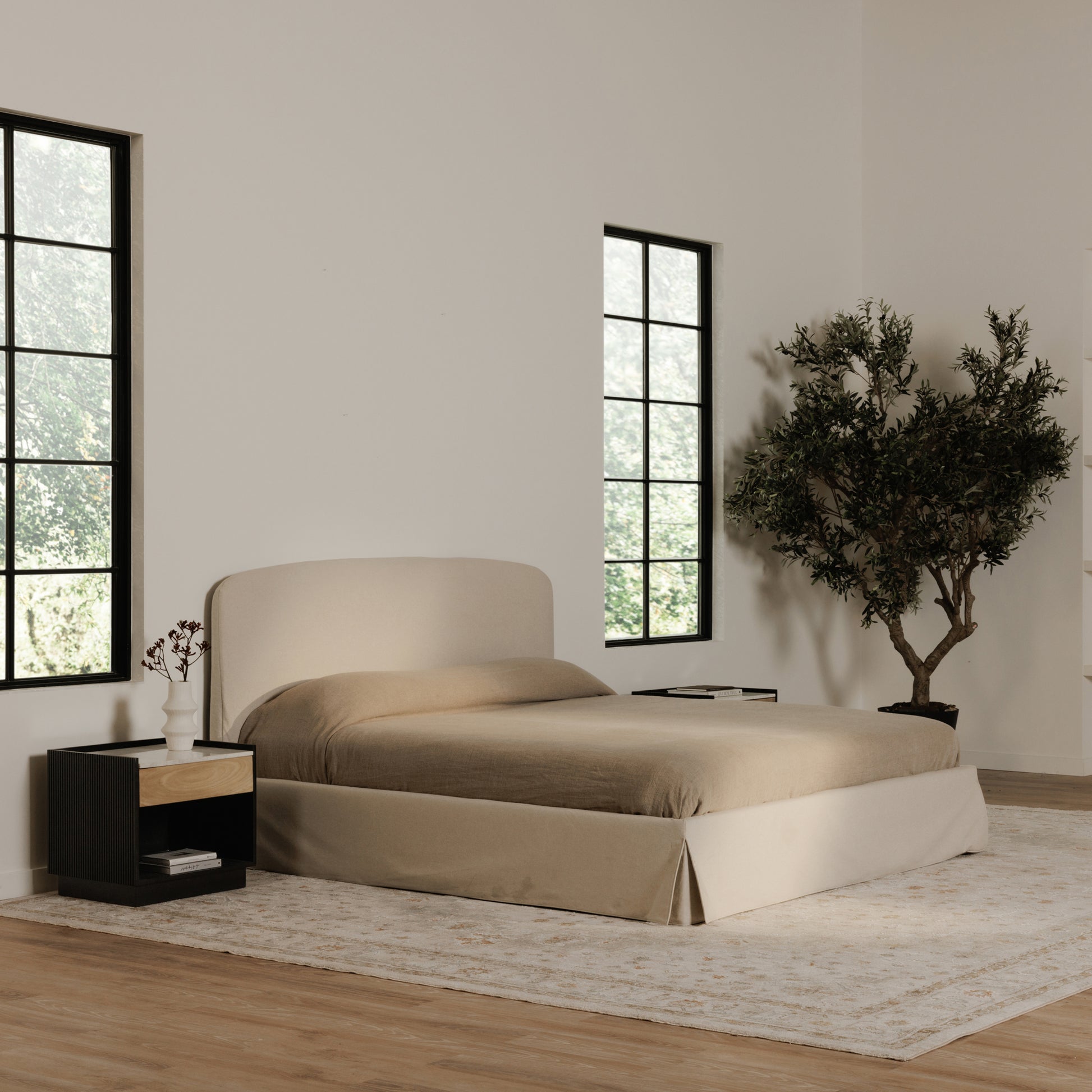 Joan Queen Storage Bed Cream by Moe's Home Collection - view 4