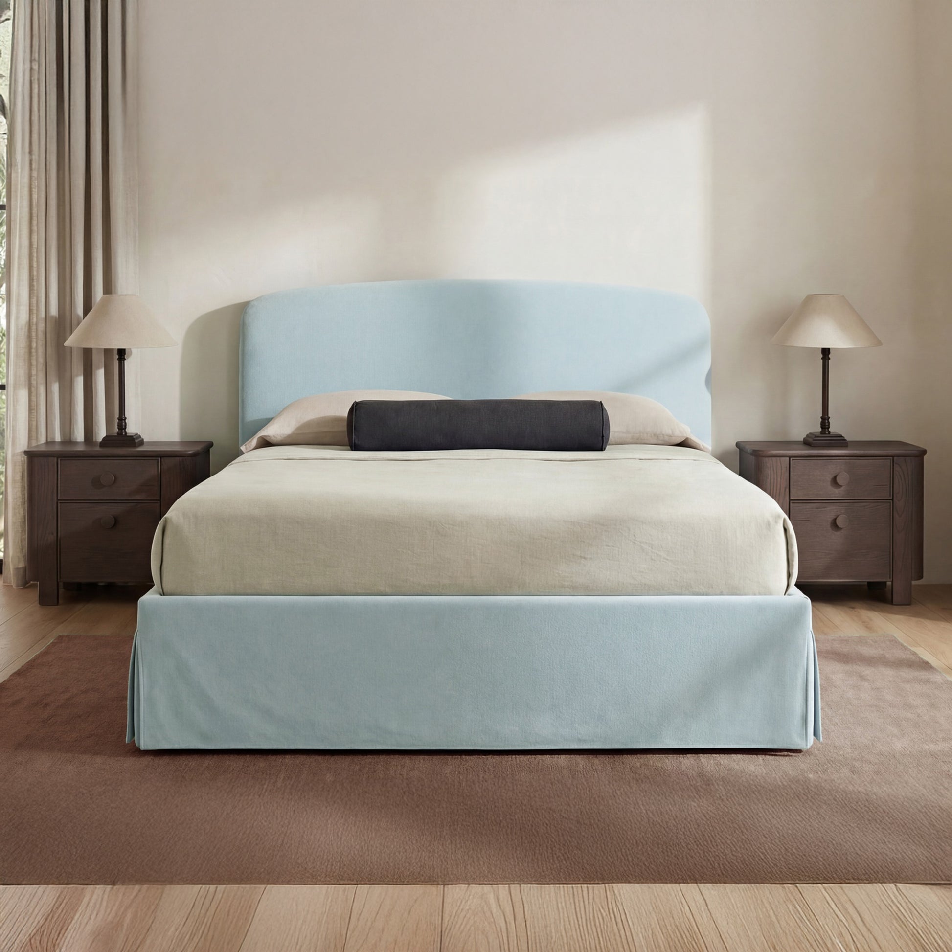 Joan Queen Storage Bed Light Blue by Moe's Home Collection - view 2