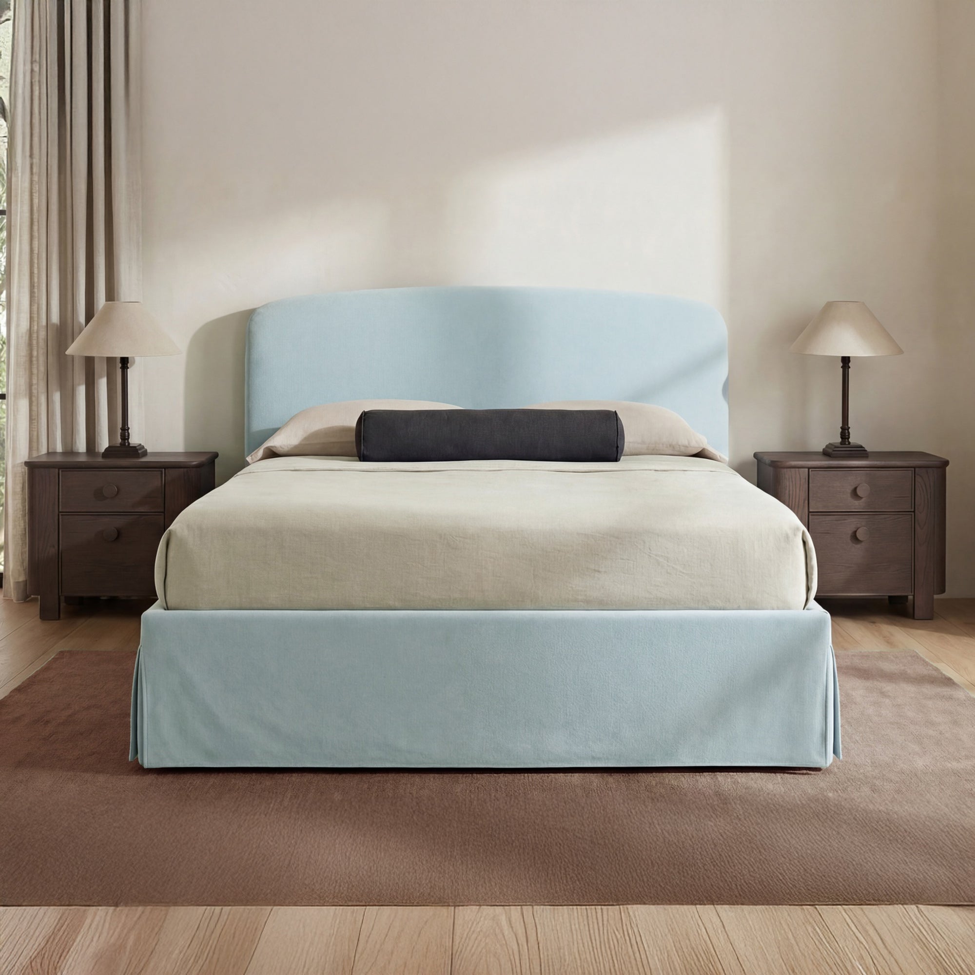 Joan Queen Storage Bed Light Blue by Moe's Home Collection - view 2