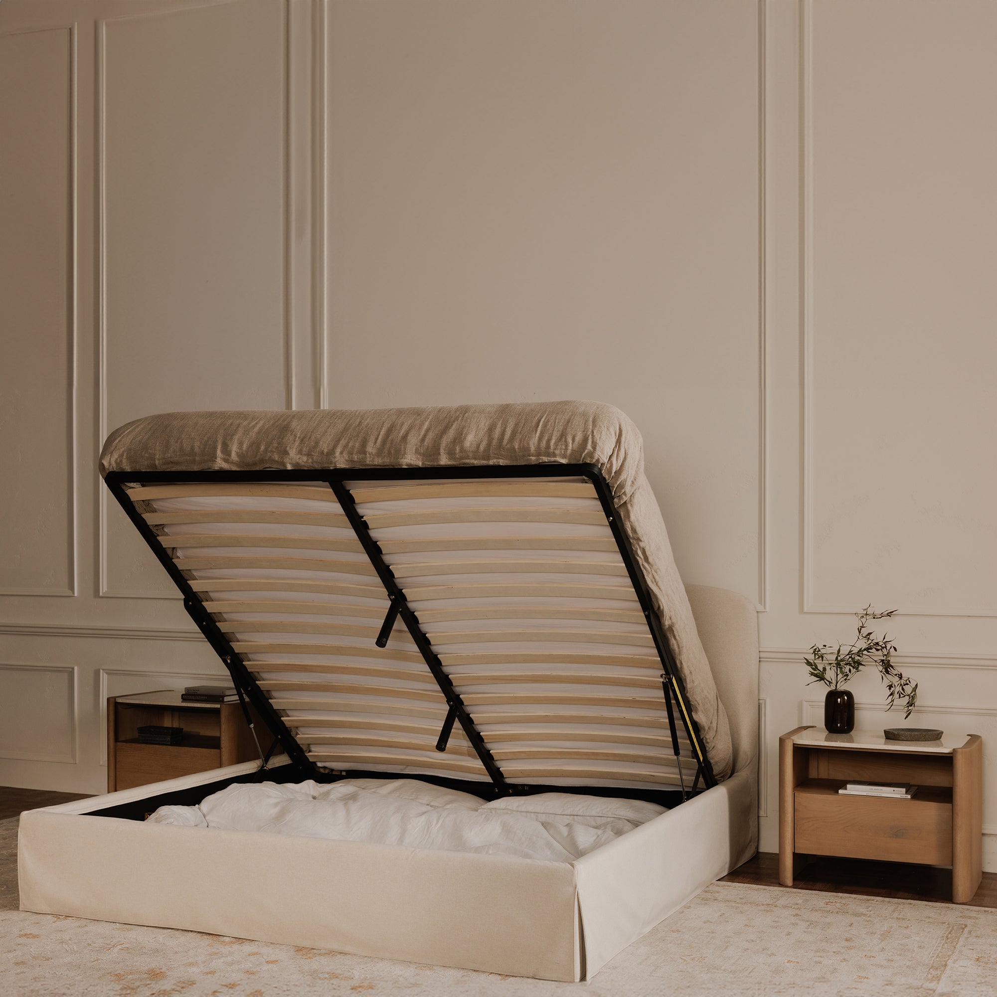 Joan King Storage Bed Cream by Moe's Home Collection - view 5