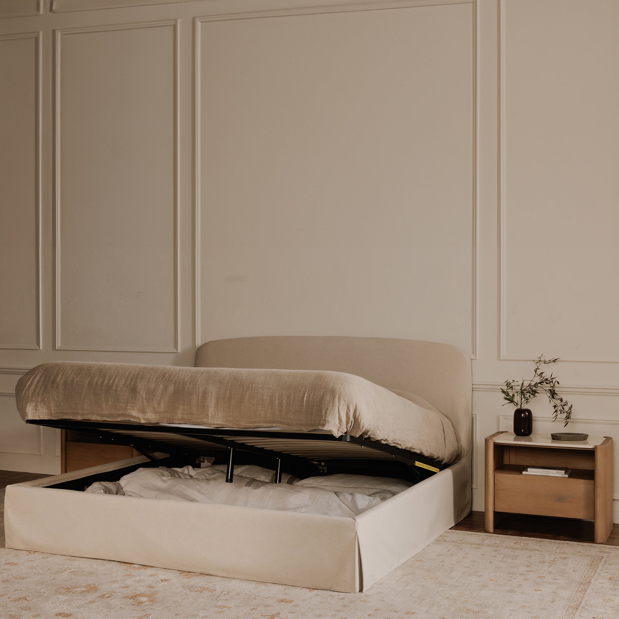 Joan King Storage Bed Cream by Moe's Home Collection - view 8