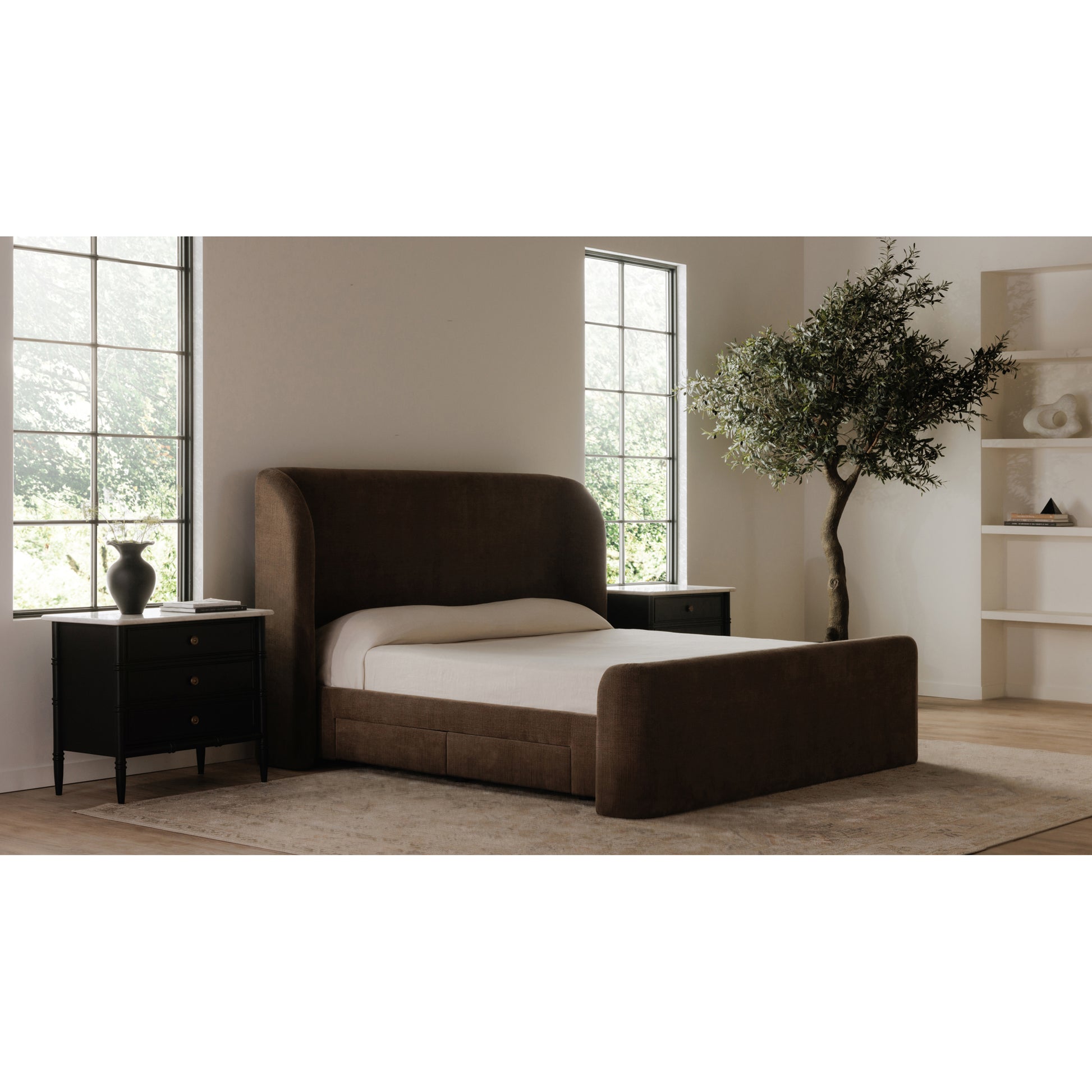 Sophia King Storage Bed Brown by Moe's Home Collection - view 4