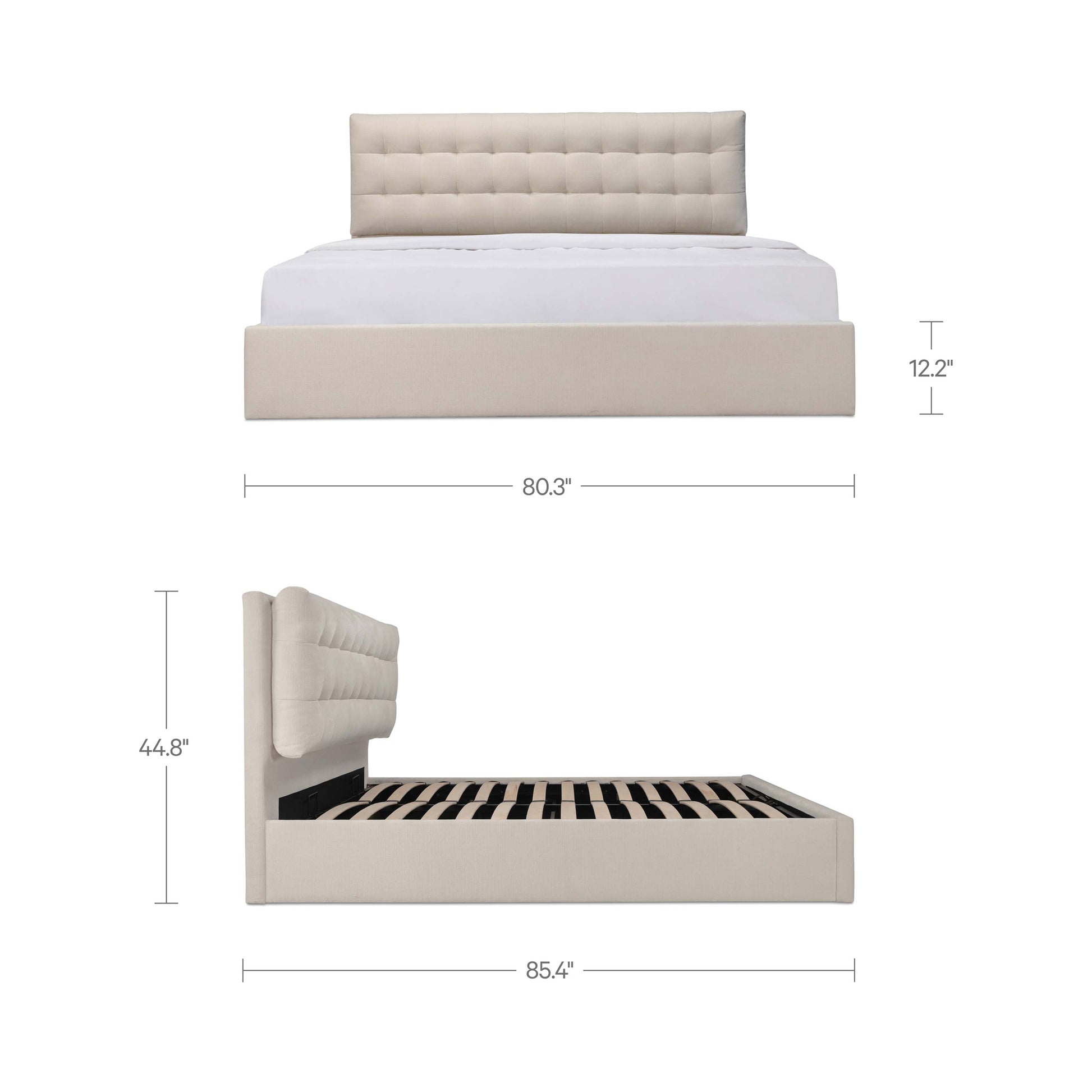 Sebastion King Storage Bed Cream by Moe's Home Collection - view 6