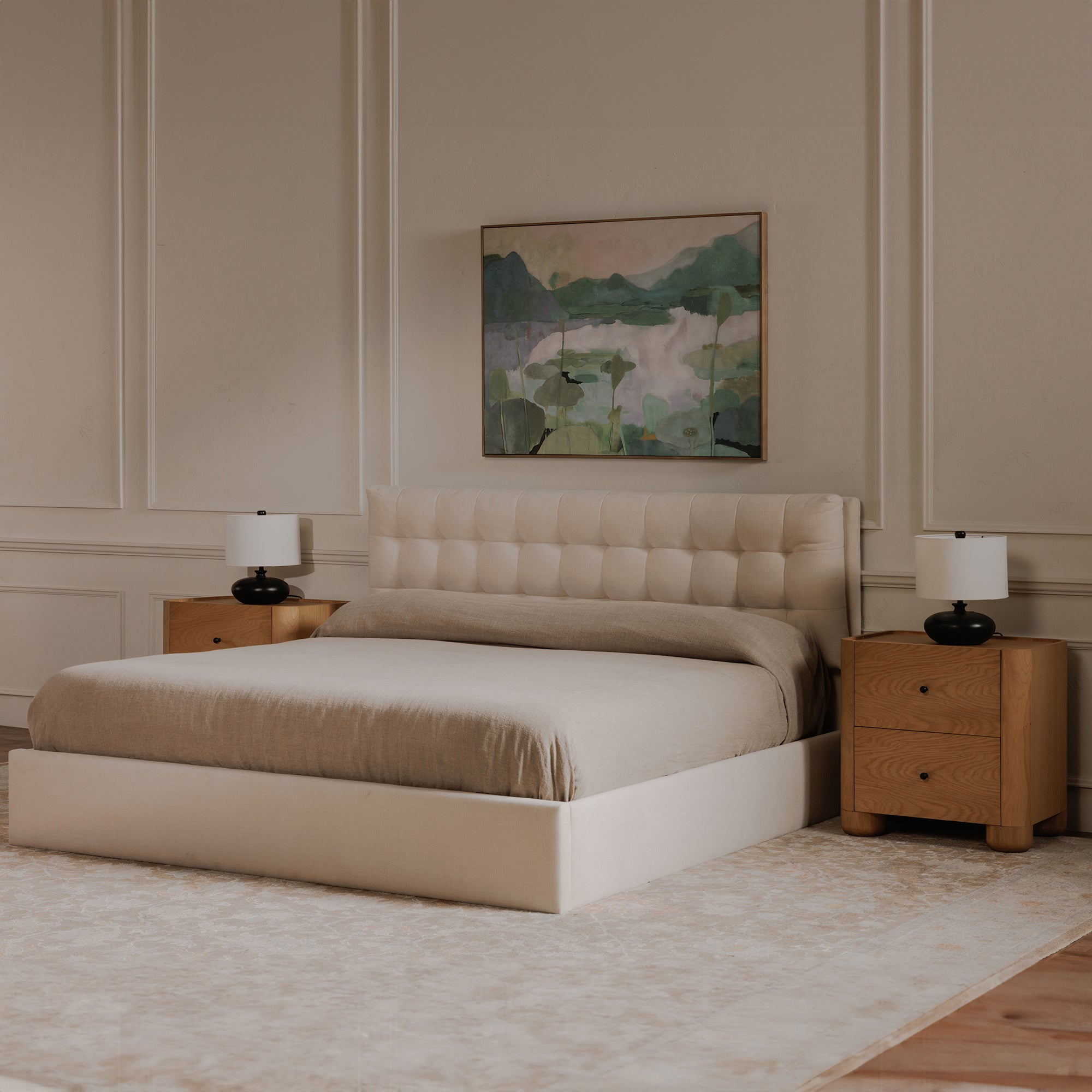 Sebastion Queen Storage Bed Cream by Moe's Home Collection - view 4