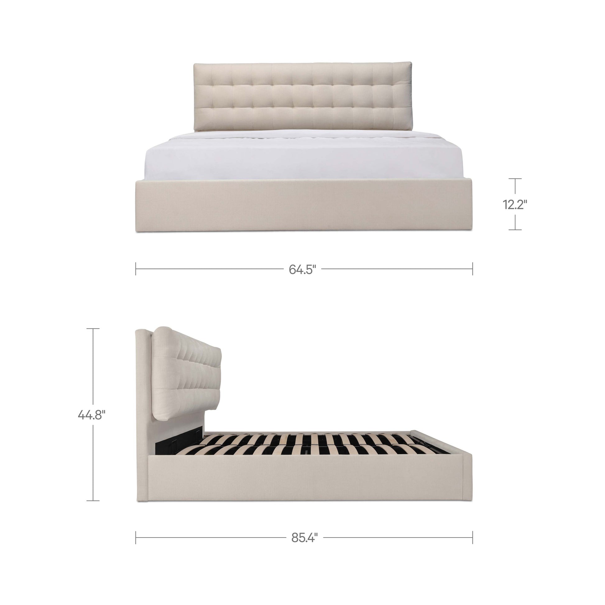 Sebastion Queen Storage Bed Cream by Moe's Home Collection - view 6