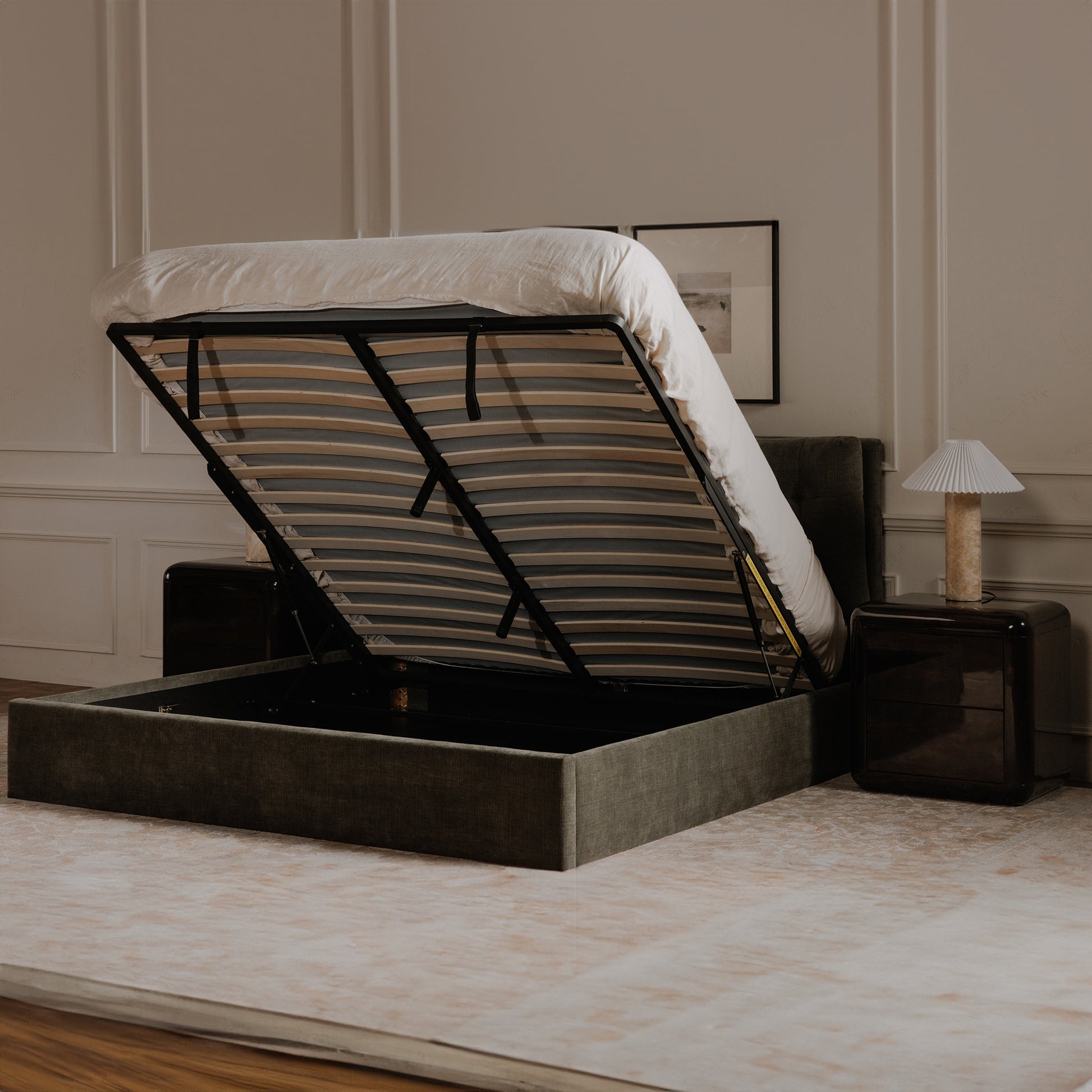 Sebastion Queen Storage Bed Green by Moe's Home Collection - view 5