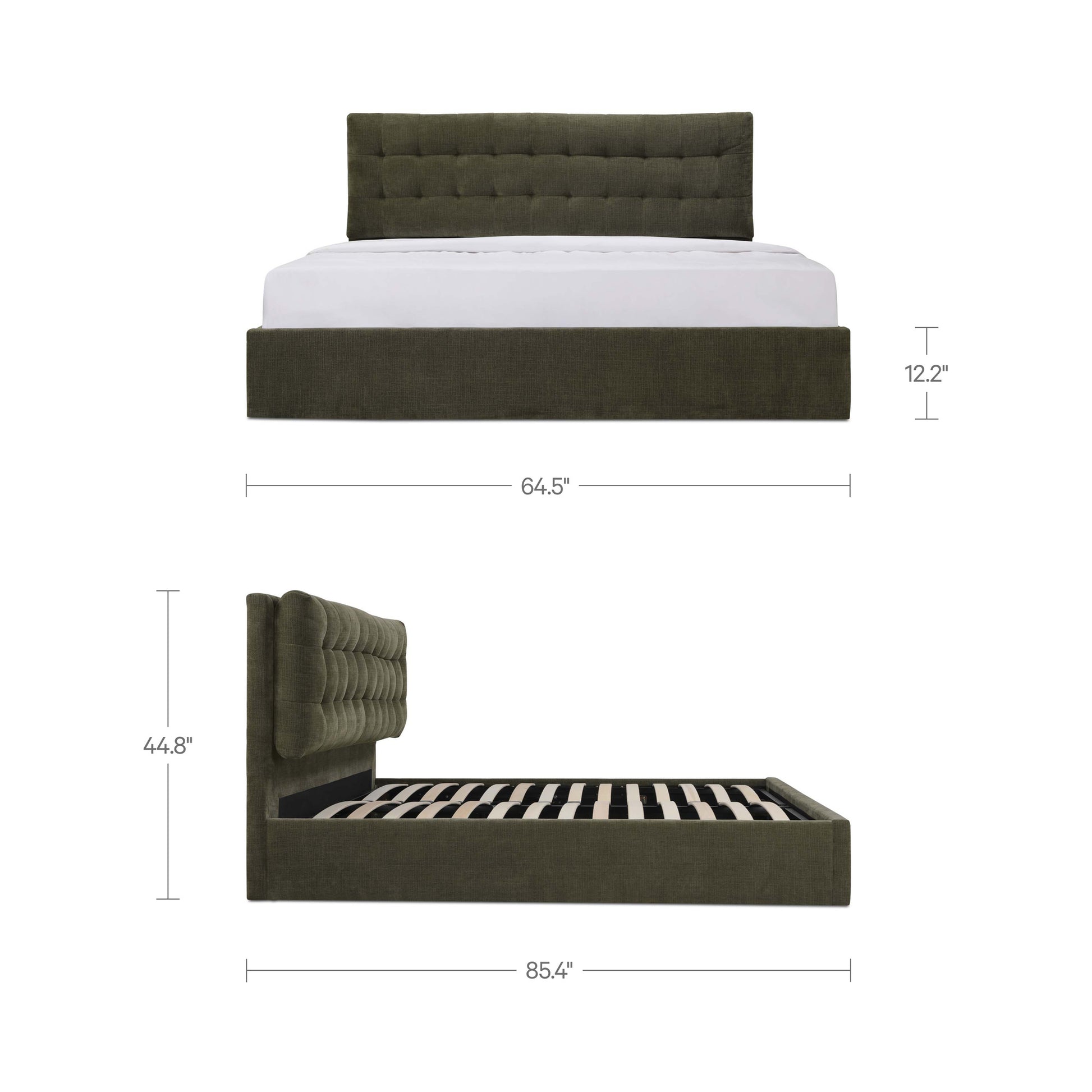 Sebastion Queen Storage Bed Green by Moe's Home Collection - view 6