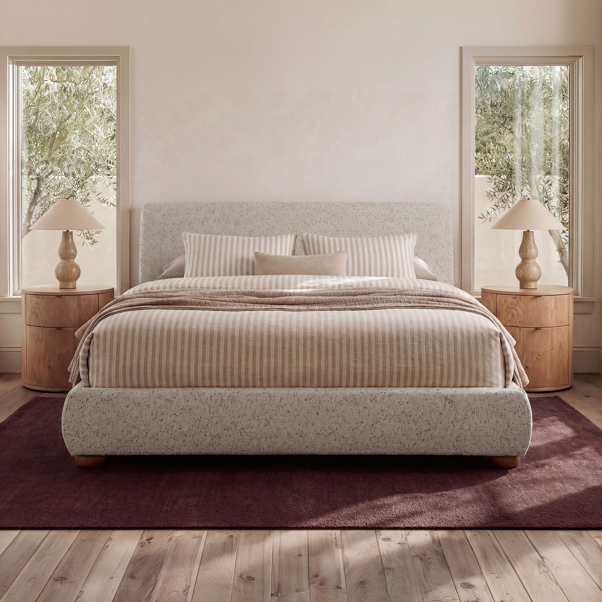 Beau King Storage Bed Speckled Light Grey by Moe's Home Collection - view 2