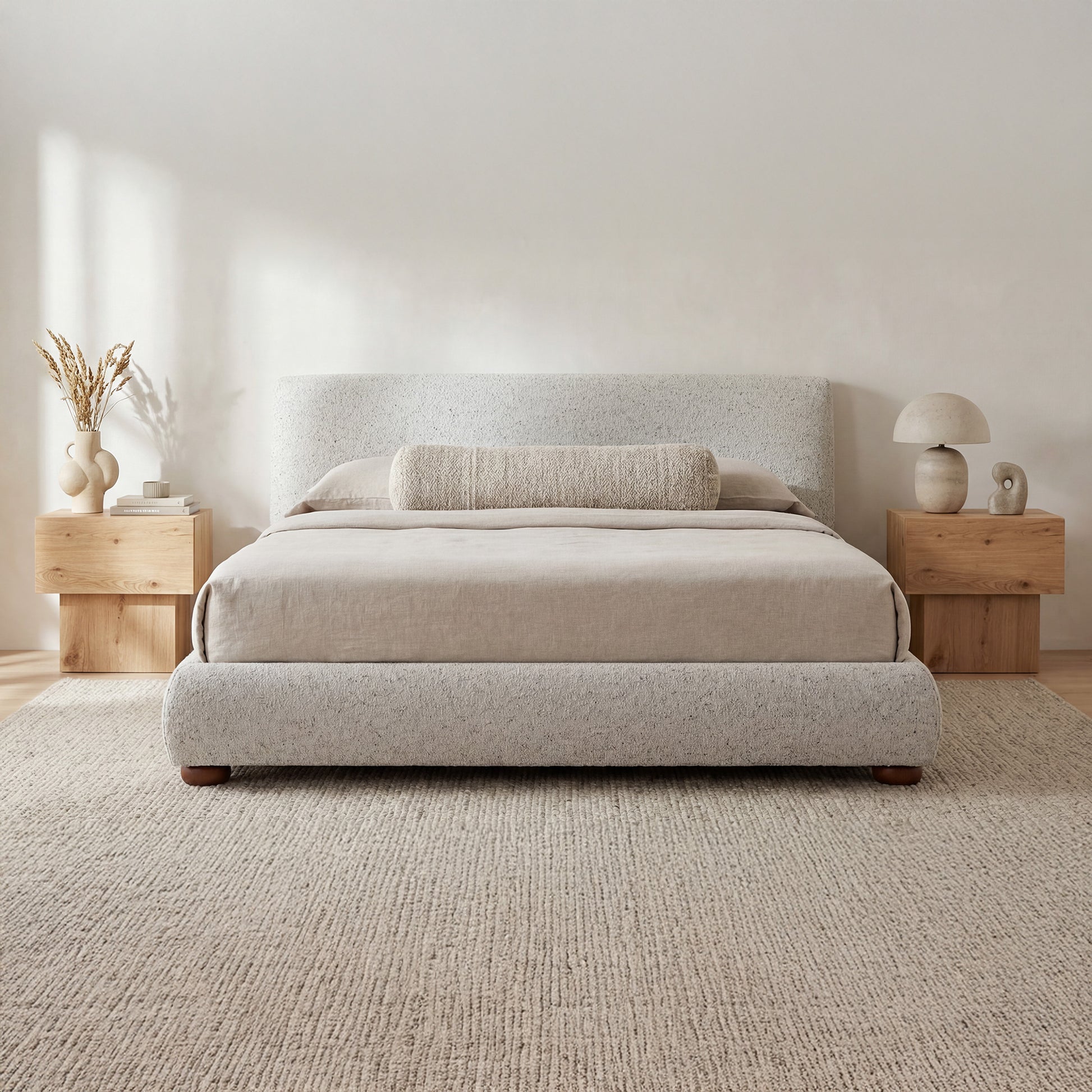 Beau Queen Storage Bed Speckled Light Grey by Moe's Home Collection - view 3
