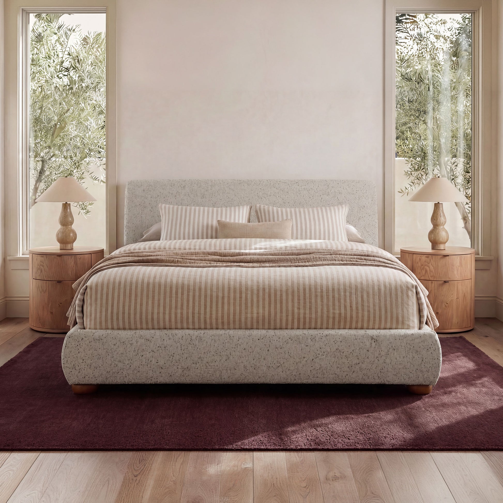 Beau Queen Storage Bed Speckled Light Grey by Moe's Home Collection - view 2