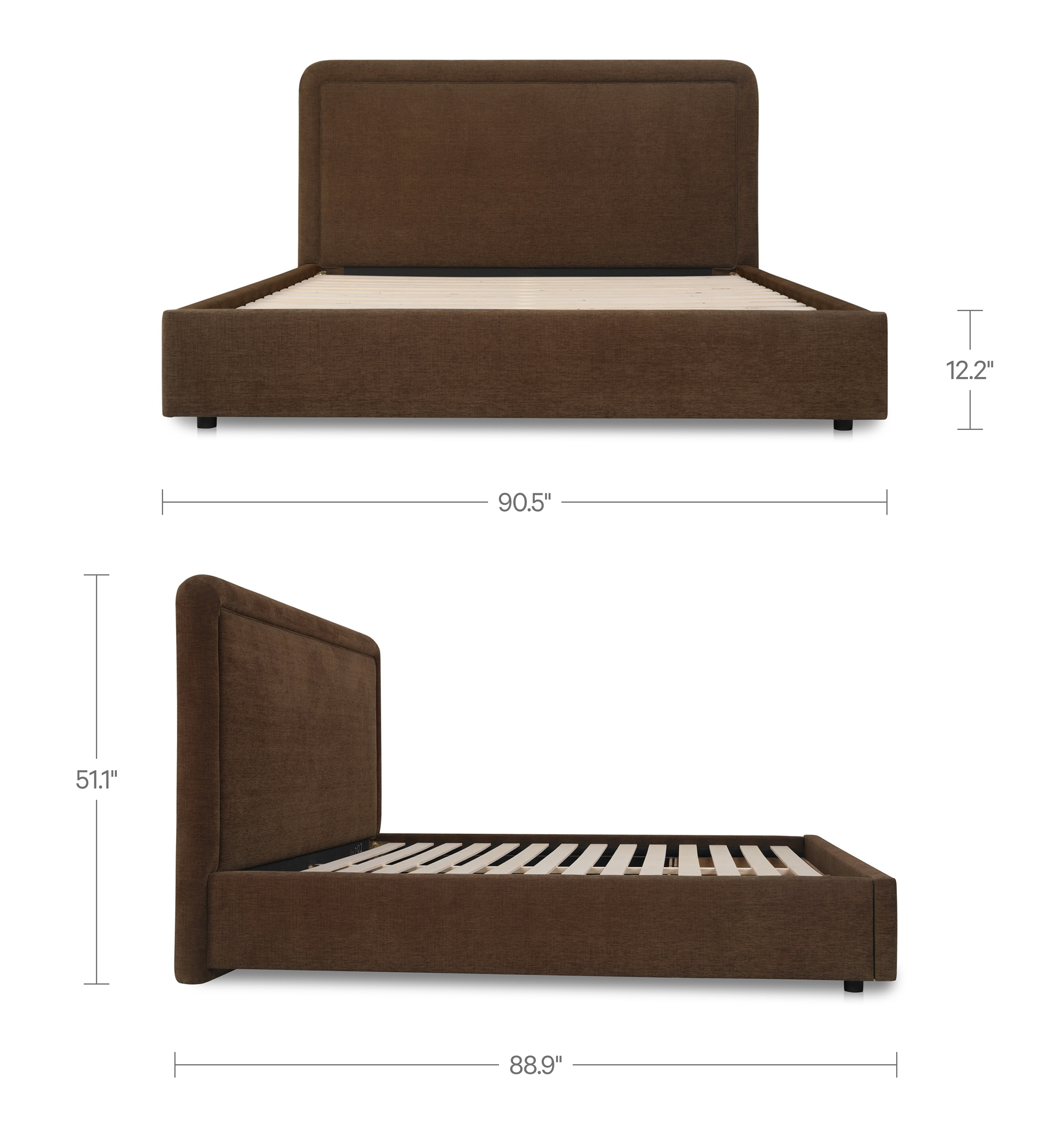 Simon King Storage Bed Brown by Moe's Home Collection - view 3