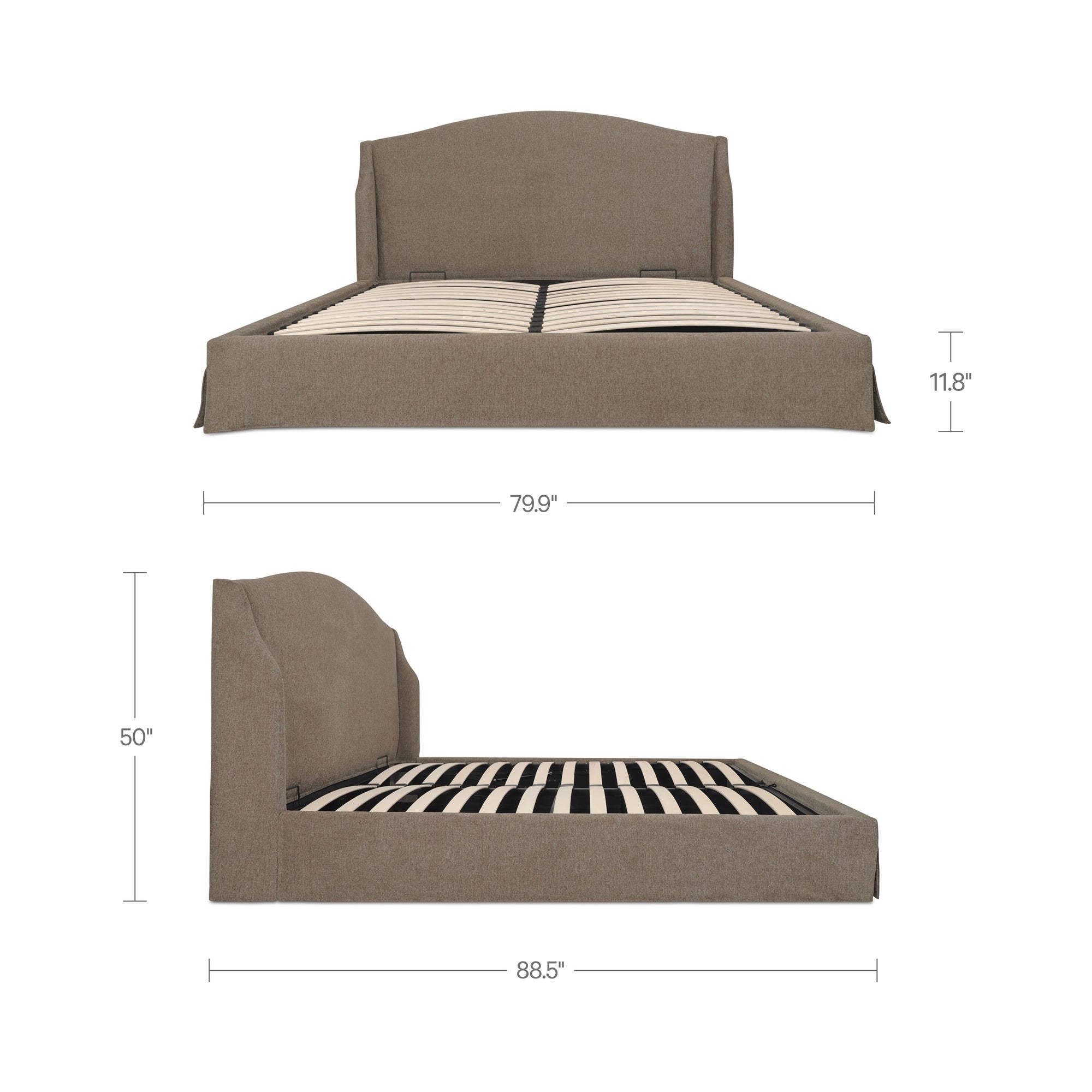 Weston King Storage Bed Brown by Moe's Home Collection - view 3