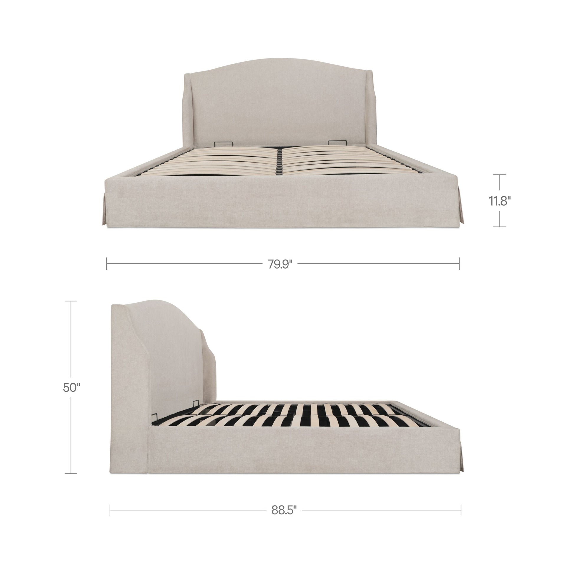 Weston King Storage Bed Cream by Moe's Home Collection - view 3