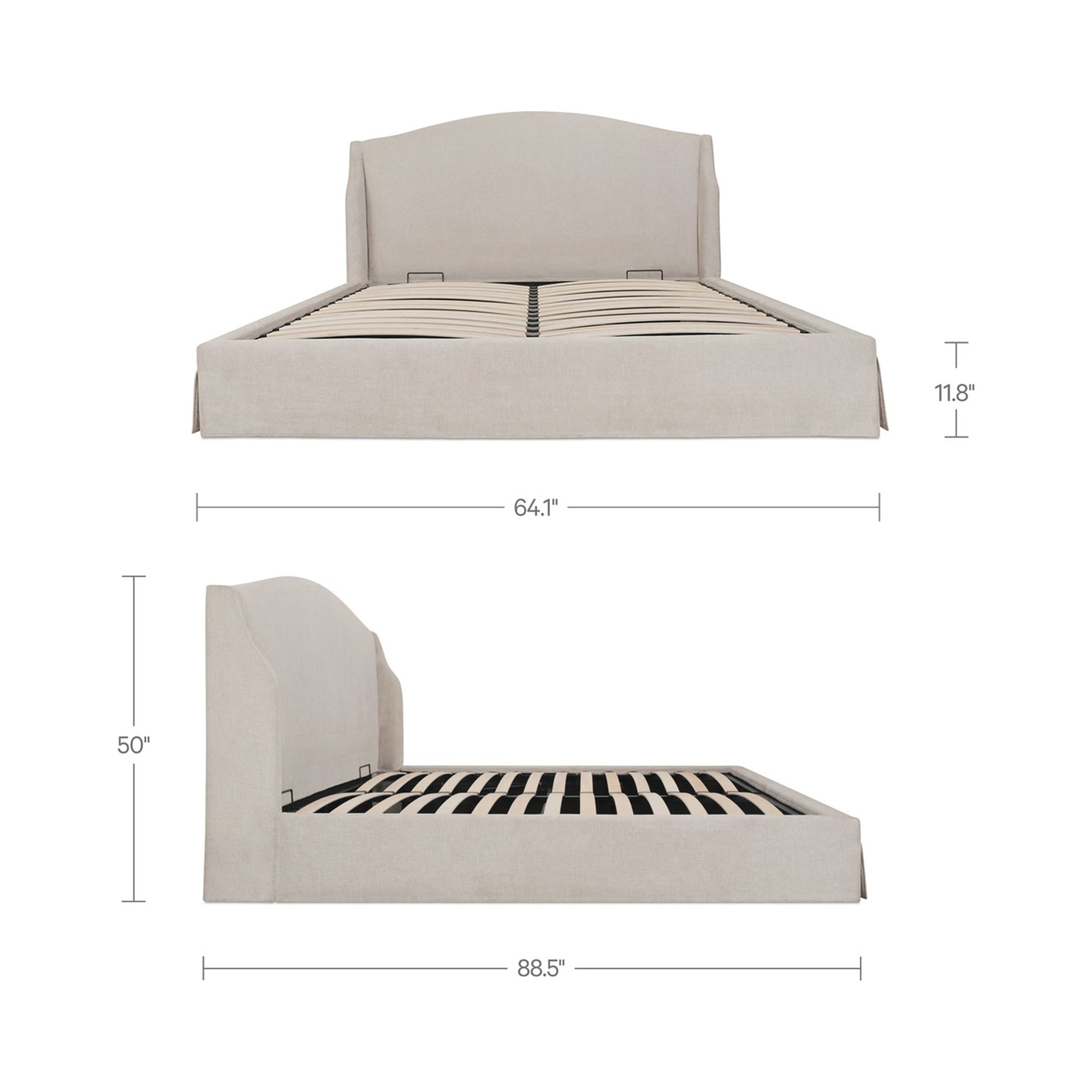 Weston Queen Storage Bed Cream by Moe's Home Collection - view 3