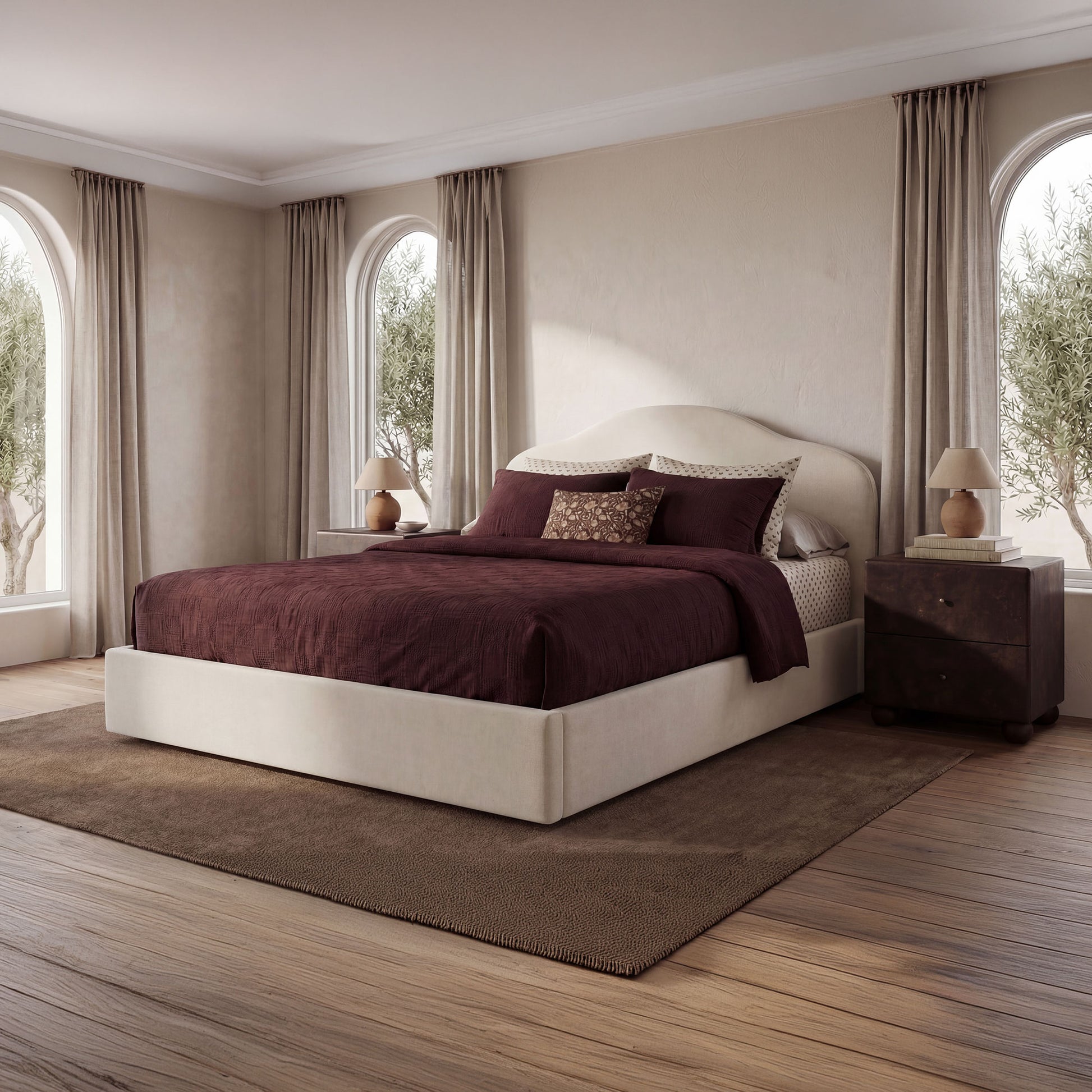 Maggie King Storage Bed Cream by Moe's Home Collection - view 2