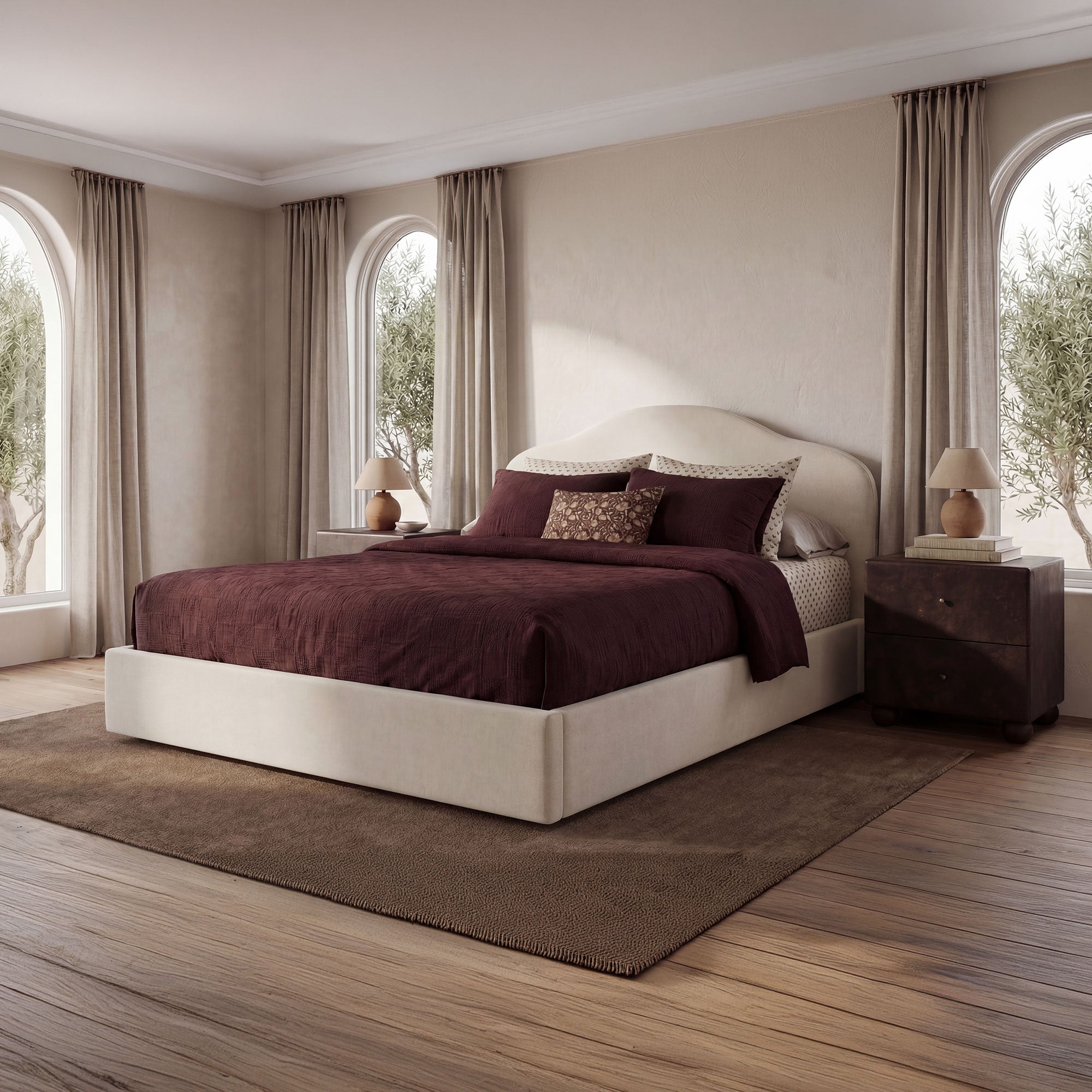 Maggie King Storage Bed Cream by Moe's Home Collection - view 2