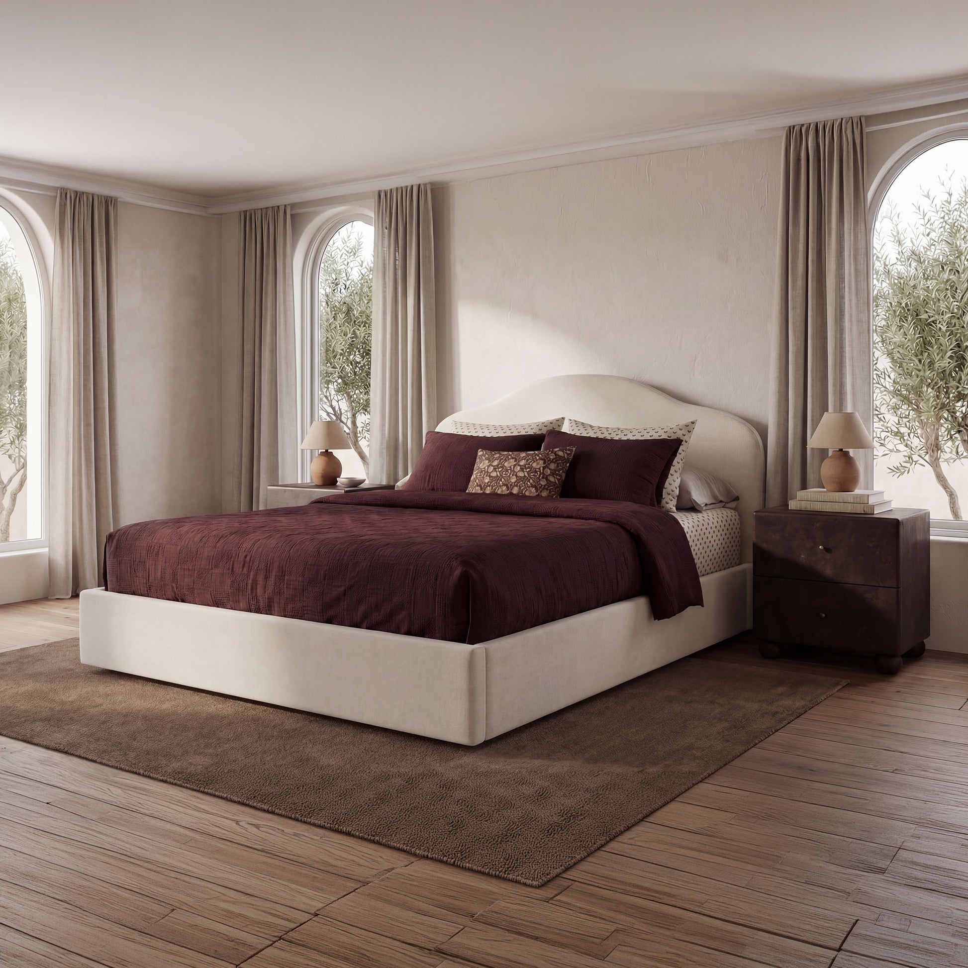 Maggie Queen Storage Bed Cream by Moe's Home Collection - view 2