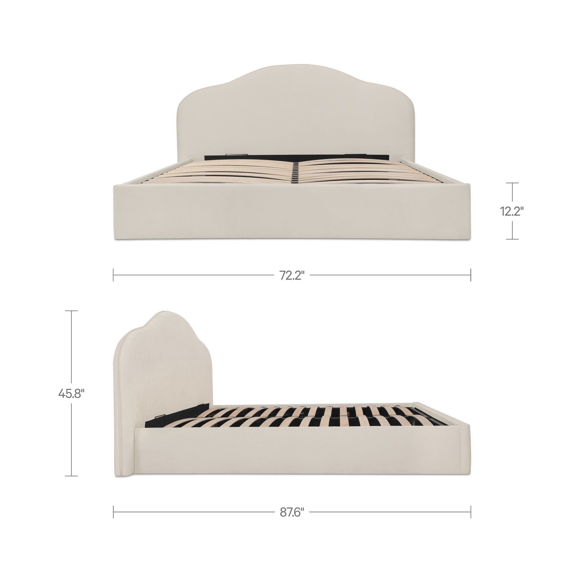 Maggie Queen Storage Bed Cream by Moe's Home Collection - view 4