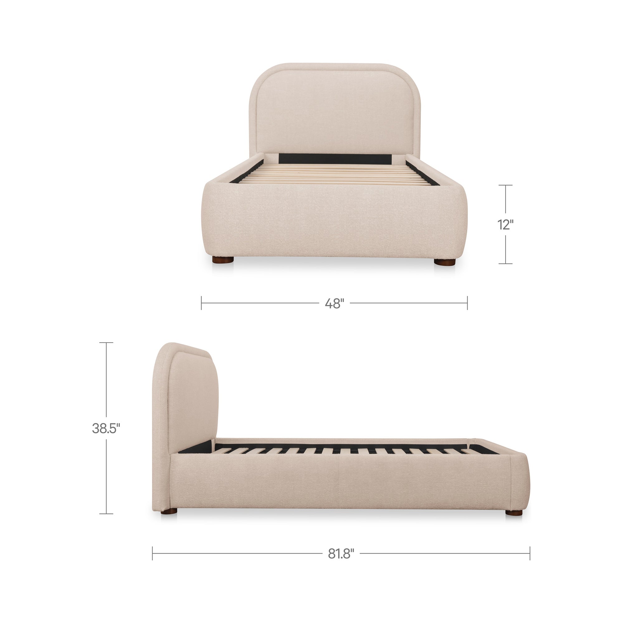 Colin Twin Bed Light Brown by Moe's Home Collection - view 3