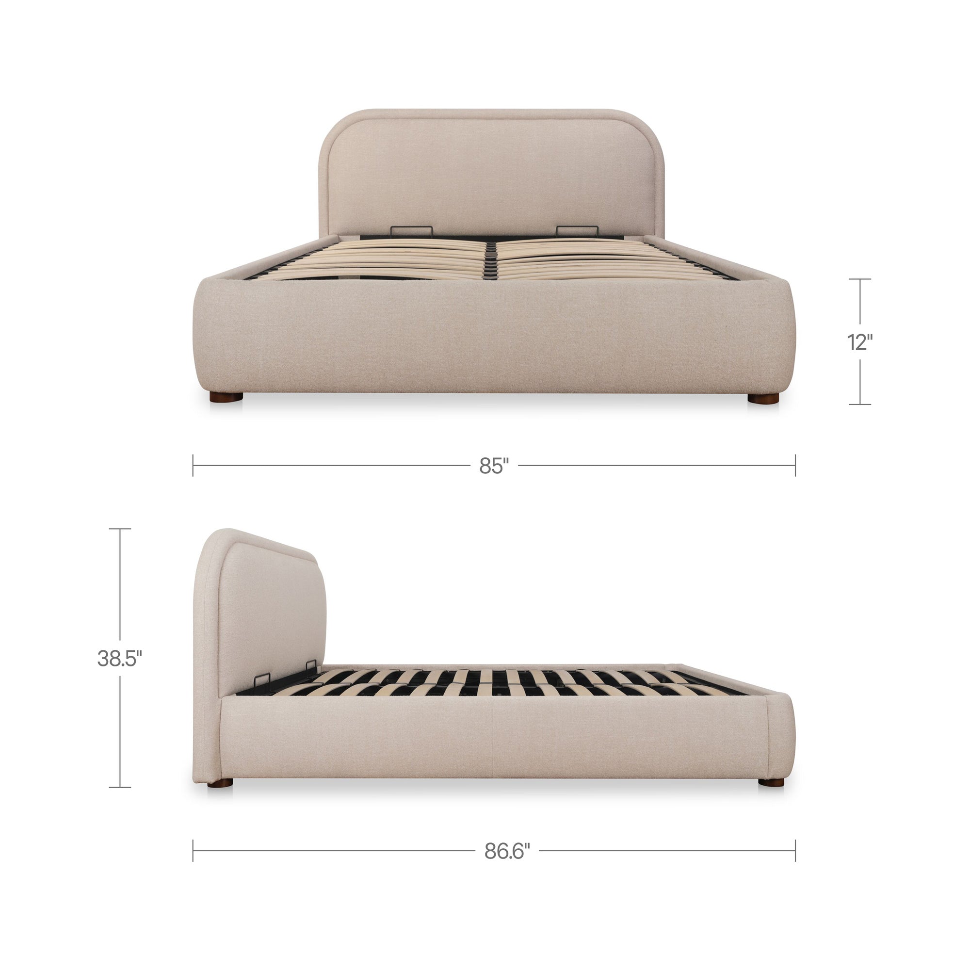 Colin King Storage Bed Light Brown by Moe's Home Collection - view 3