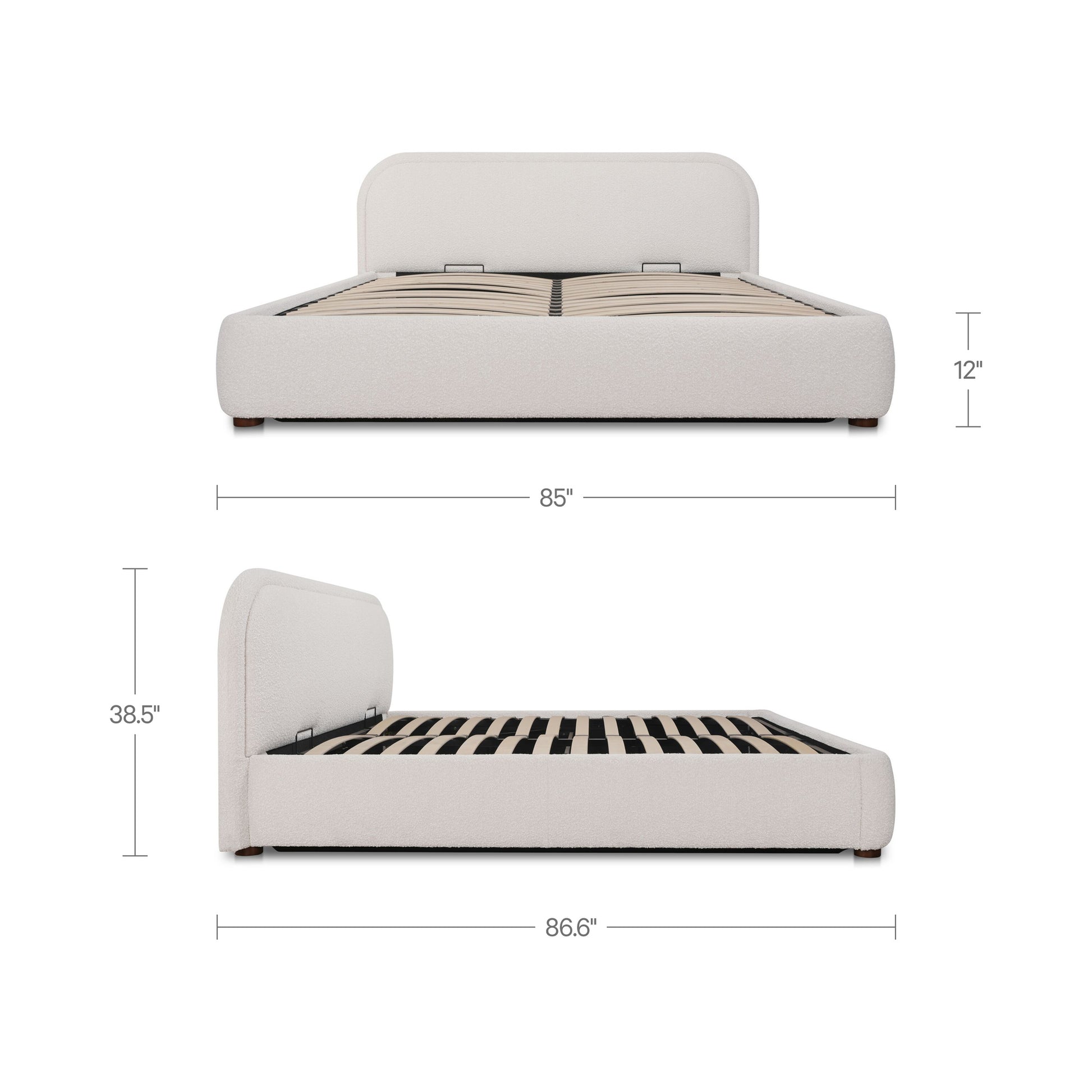 Colin King Storage Bed Oatmeal by Moe's Home Collection - view 3
