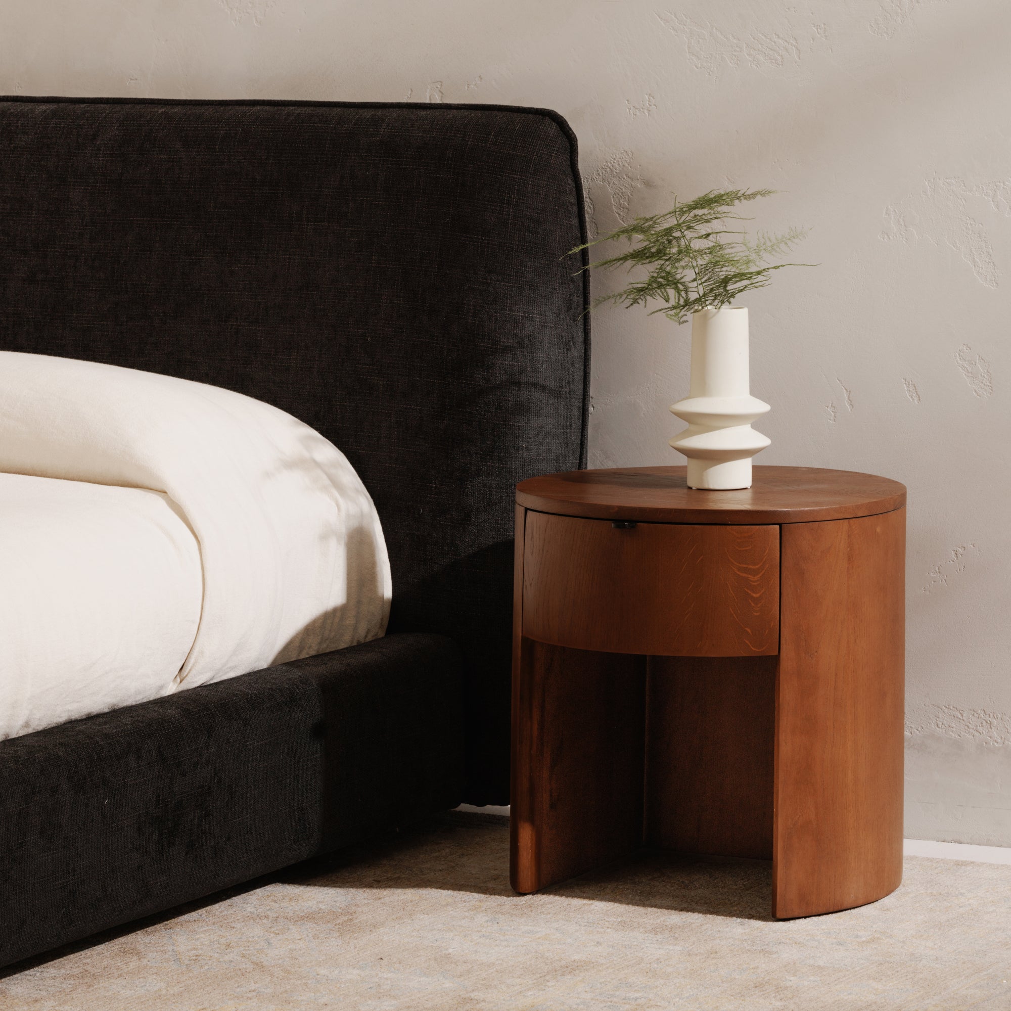 Theo 1 Drawer Nightstand Brown by Moe's Home Collection - view 3