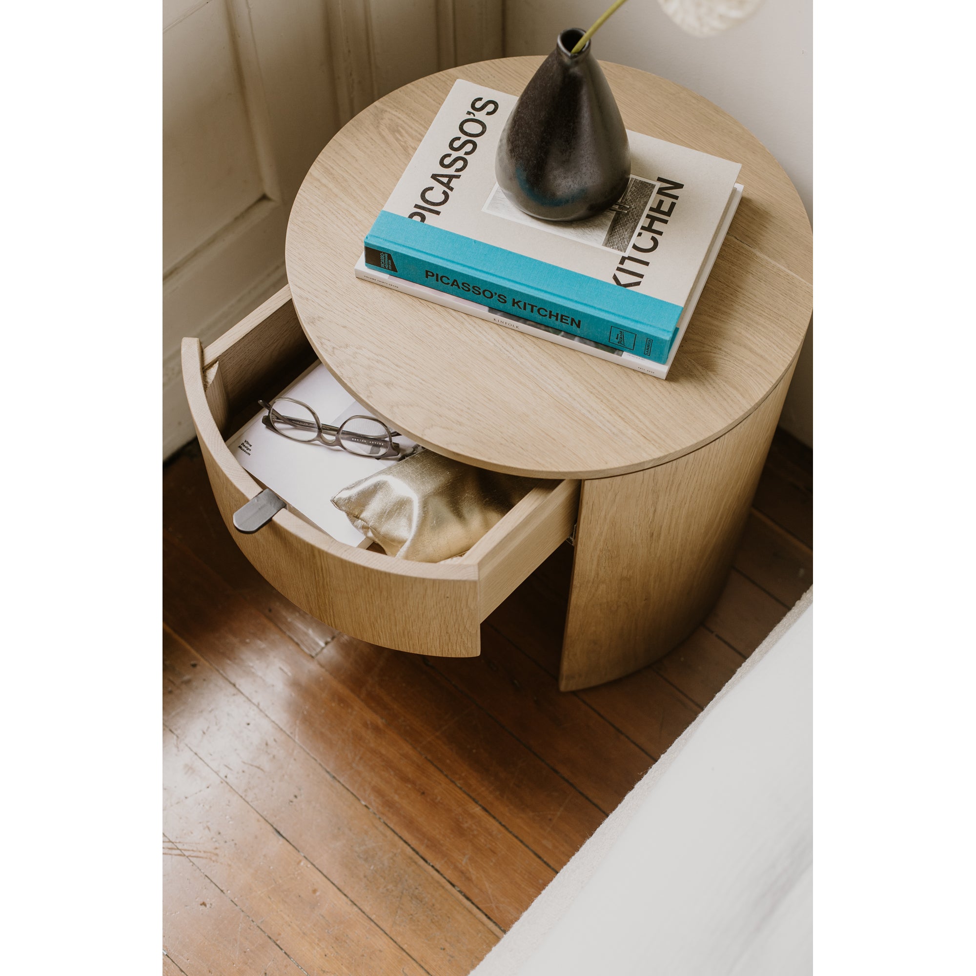 Theo 1 Drawer Nightstand Natural by Moe's Home Collection - view 7