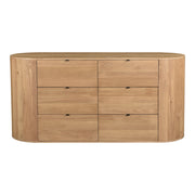 Theo 6 Drawer Dresser Natural by Moe's Home Collection