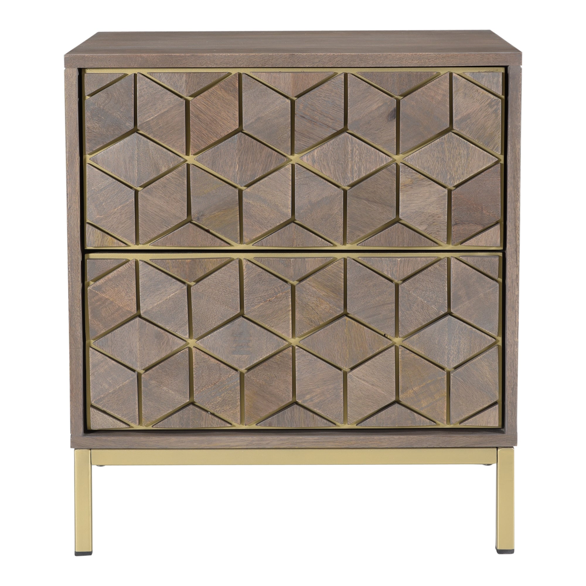 Corolla Nightstand Light Grey by Moe's Home Collection