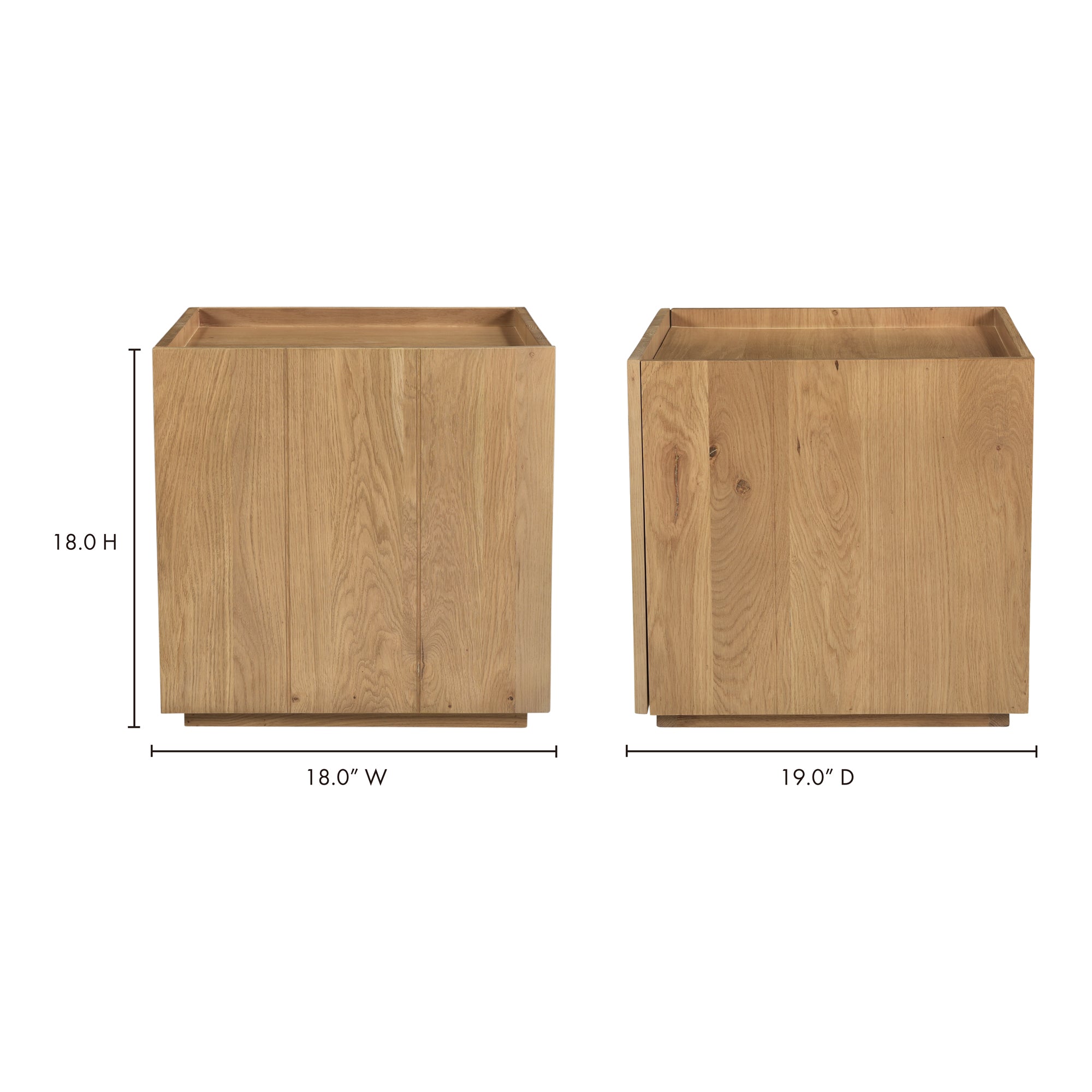 Plank Nightstand Natural by Moe's Home Collection - view 11