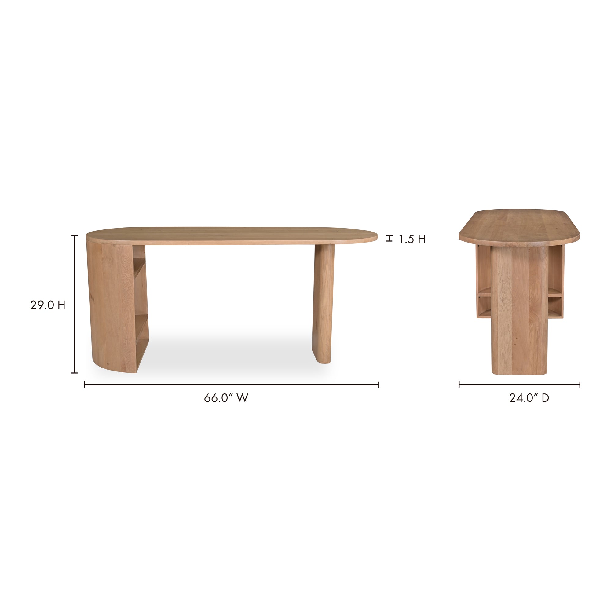 Theo Desk Natural by Moe's Home Collection - view 8