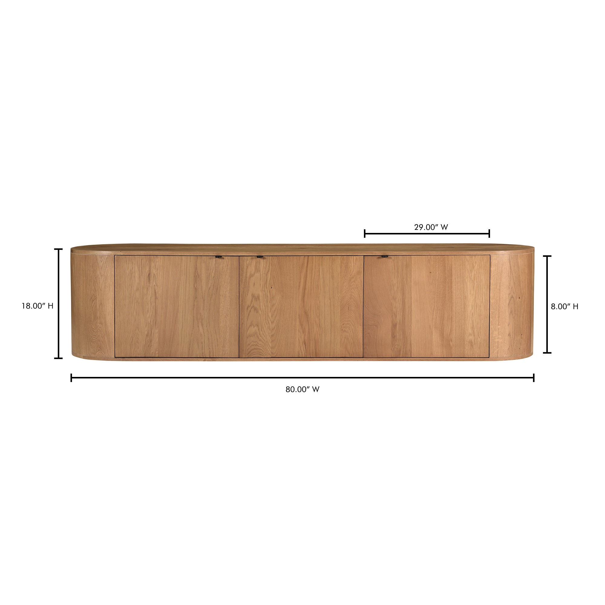 Theo Media Bench Natural by Moe's Home Collection - view 12