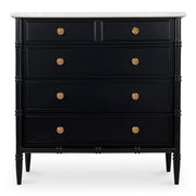 Eleanor 5 Drawer Chest Black by Moe's Home Collection