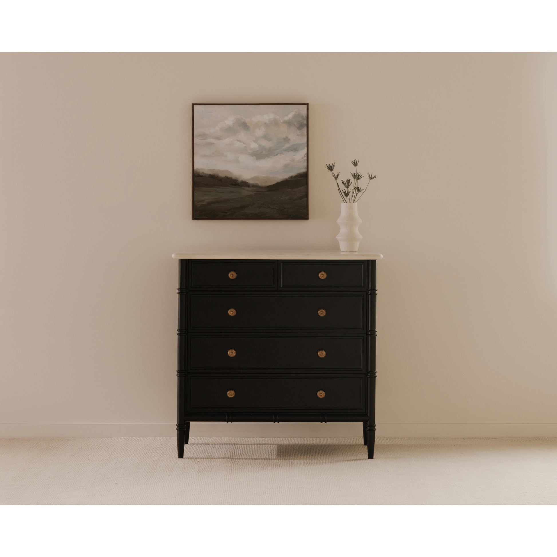 Eleanor 5 Drawer Chest Black by Moe's Home Collection - view 2