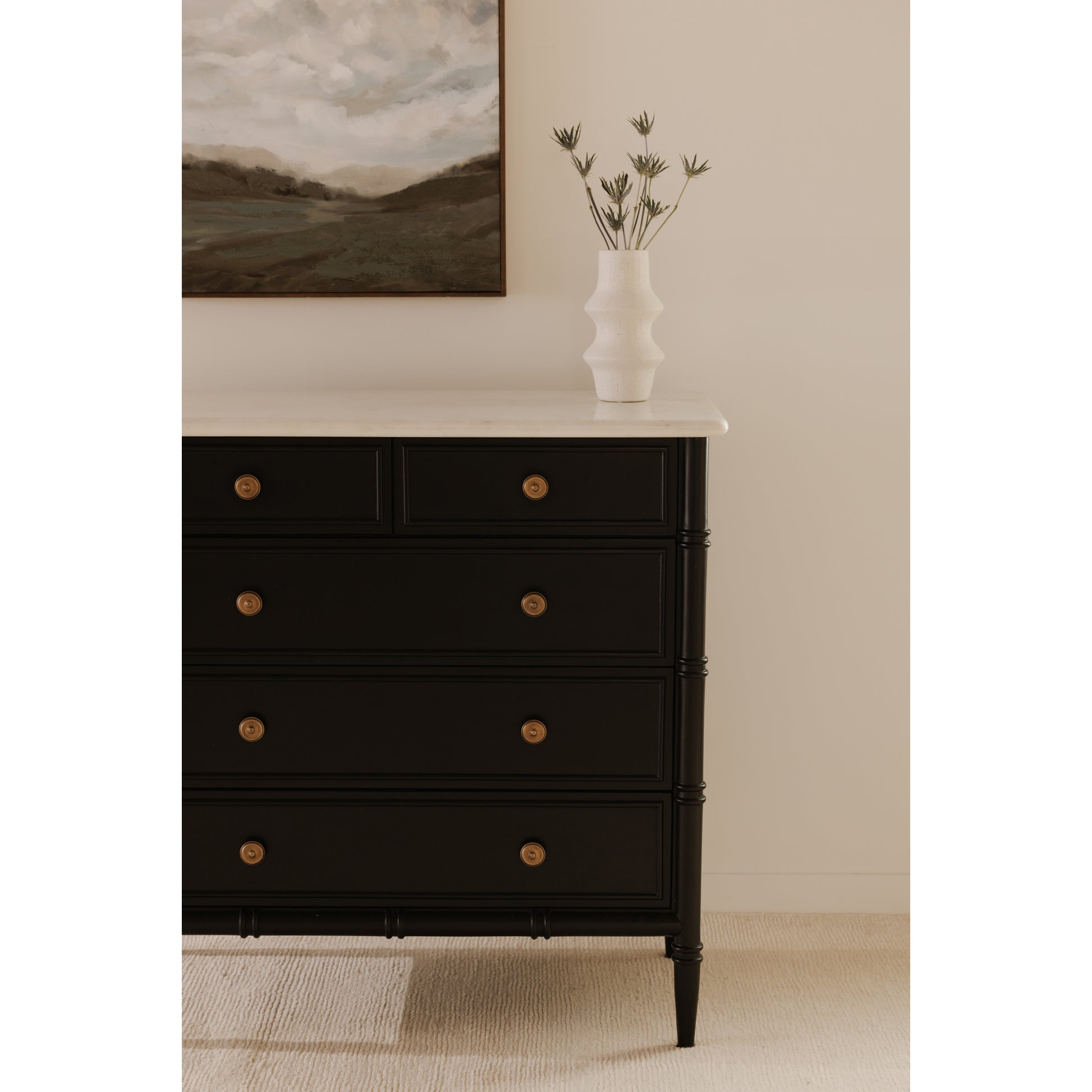 Eleanor 5 Drawer Chest Black by Moe's Home Collection - view 4