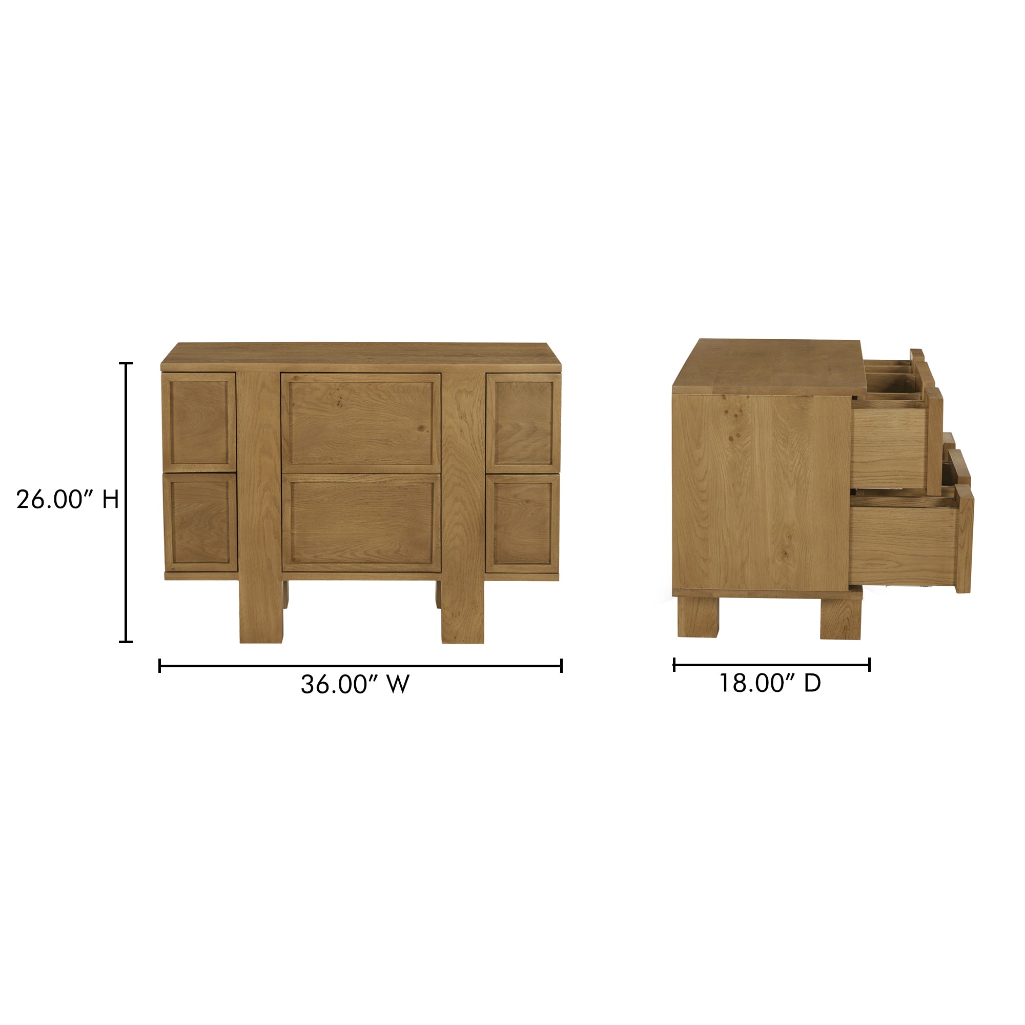 Henley Nightstand Brown by Moe's Home Collection - view 6