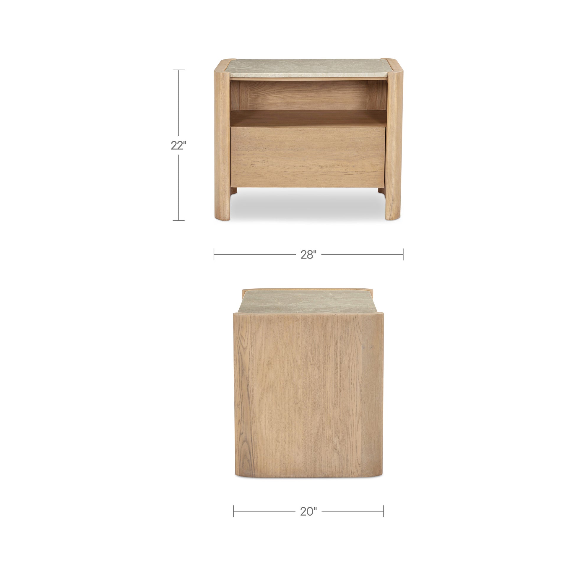 Lane Nightstand Natural by Moe's Home Collection - view 6