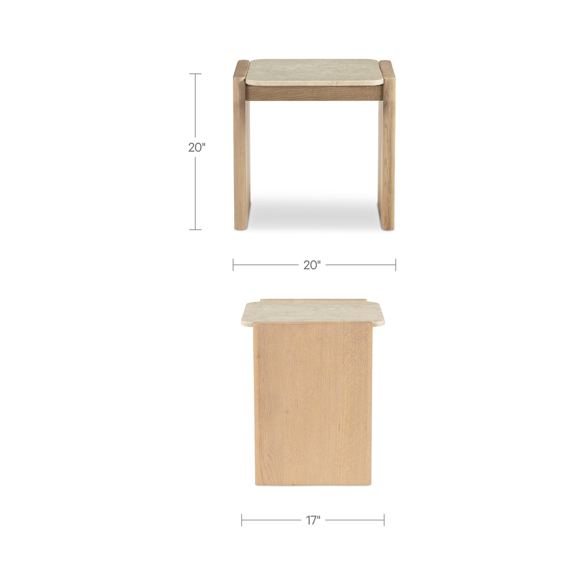 Lane Side Table Natural by Moe's Home Collection - view 4